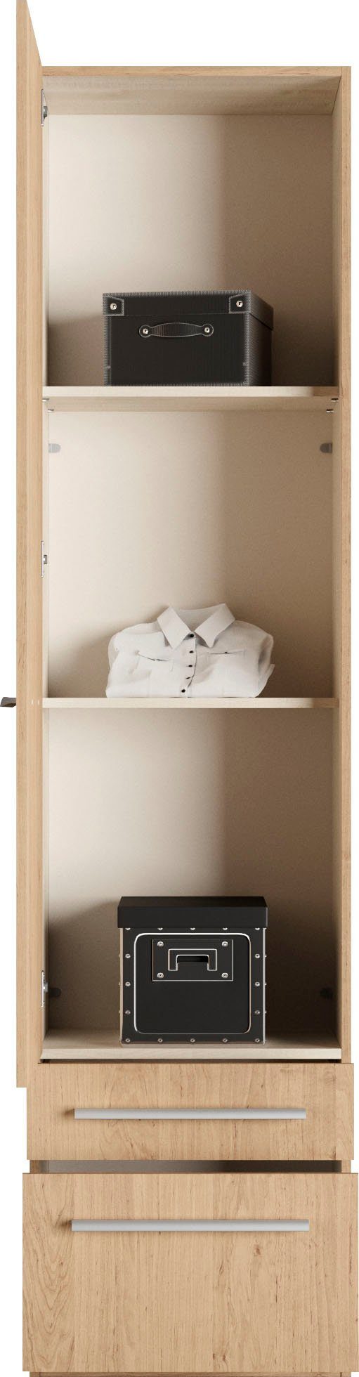 priess Kledingkast Kast garderobe waskast Barcelona in 5 breedtes veel opbergruimte, ruime lades, met spiegel, made in germany