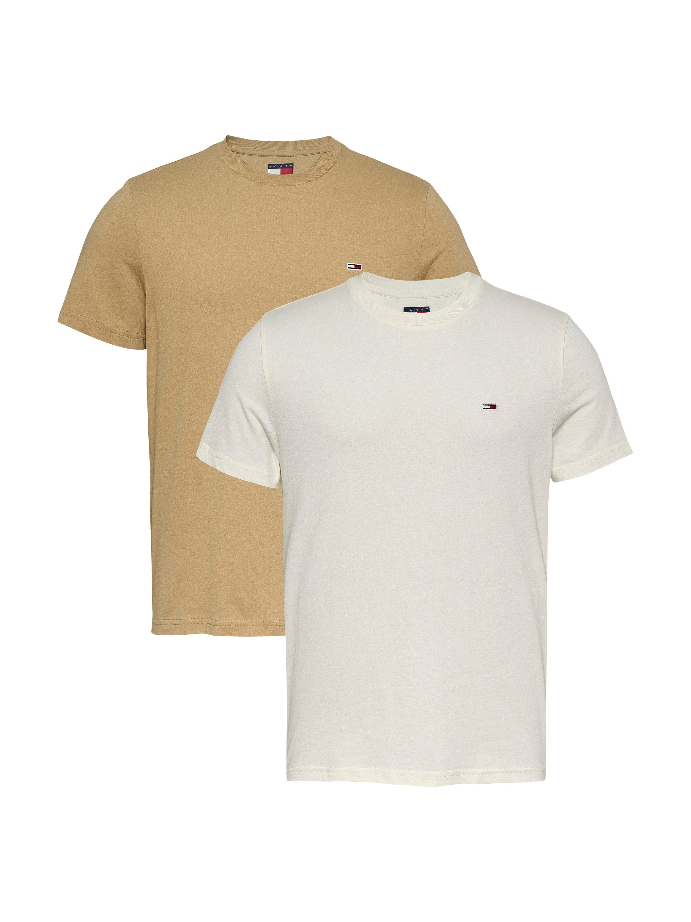 TOMMY JEANS Shirt met ronde hals TJM XSLIM 2PACK JERSEY TEE EXT (Set van 2) heren ronde hals maat XXL multicolor