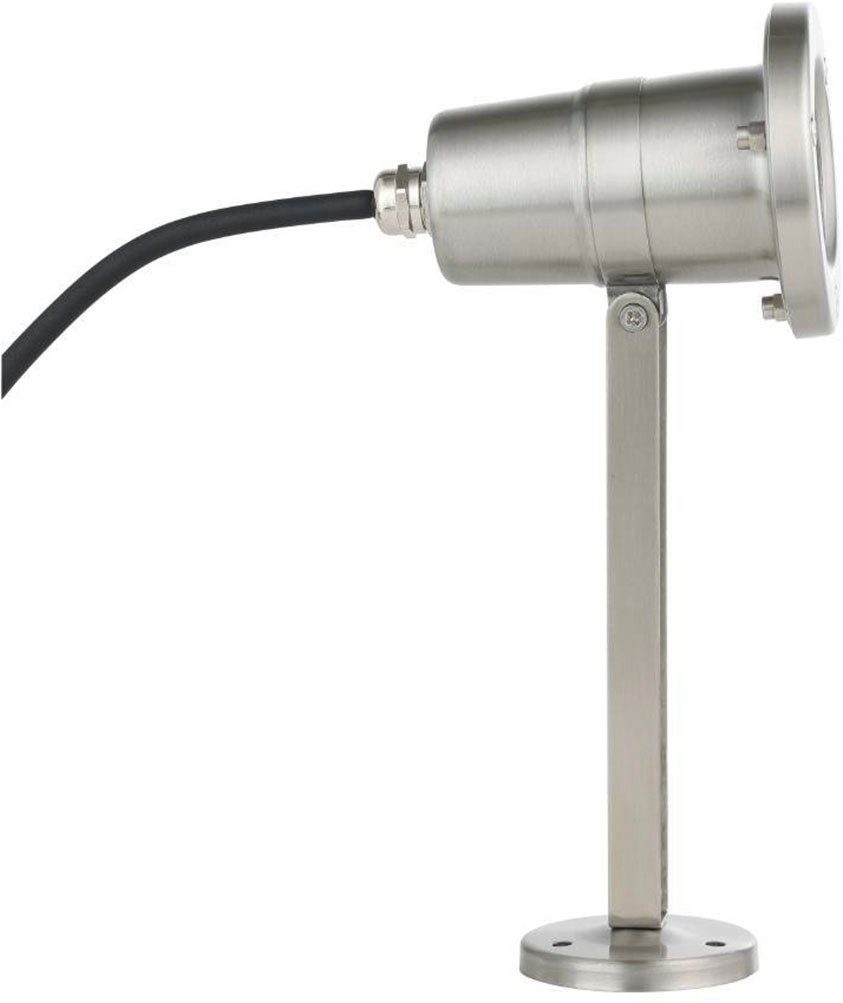 EGLO Ledpaallamp NEMA grondpen, schijnwerper, buitenverlichting, zilver, GU10, IP54