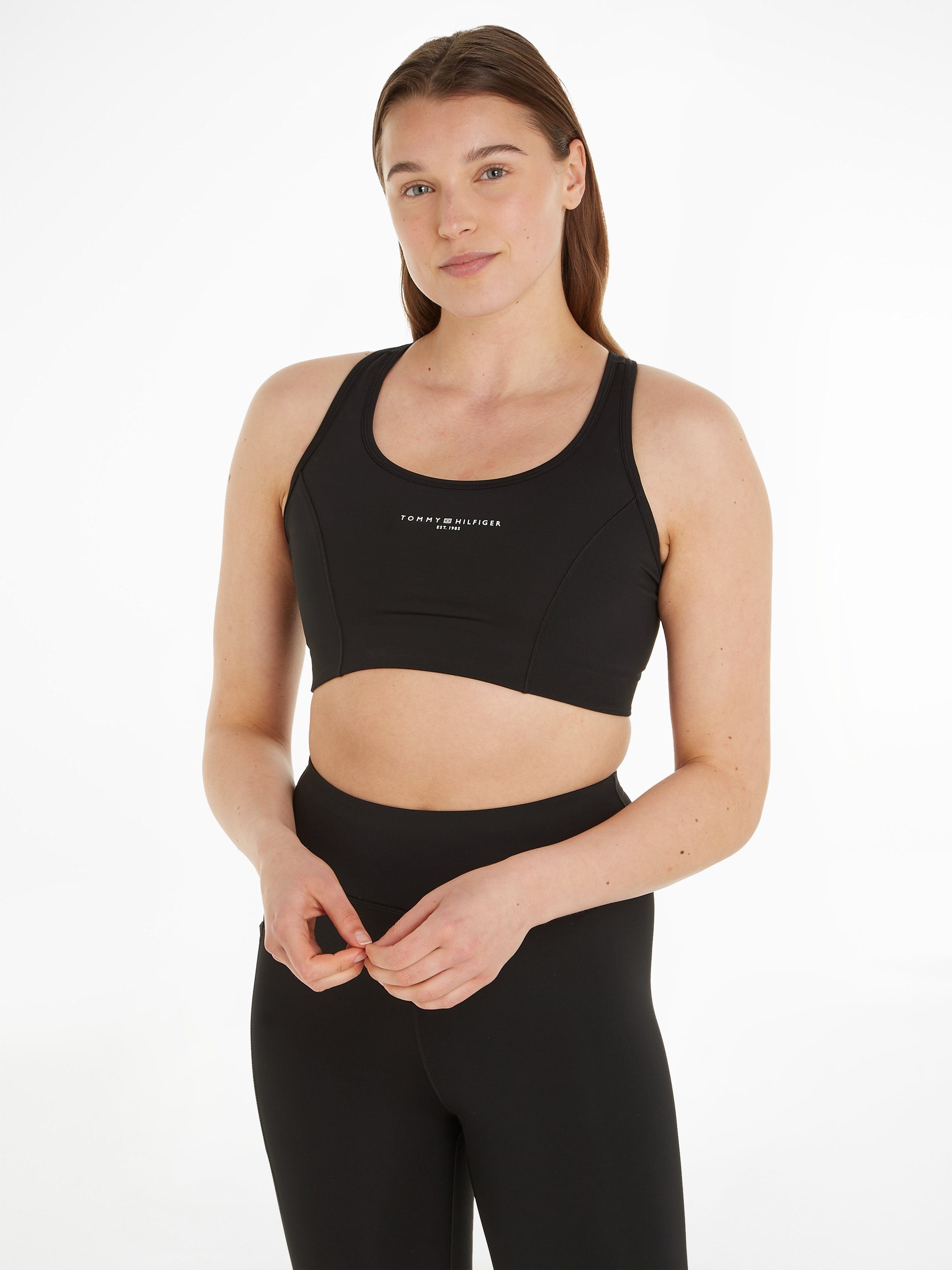 TOMMY SPORT Sportbustier ESSENTIALS MINI CORP MID INT BRA met bandjes voor gemiddelde ondersteuning, racerback