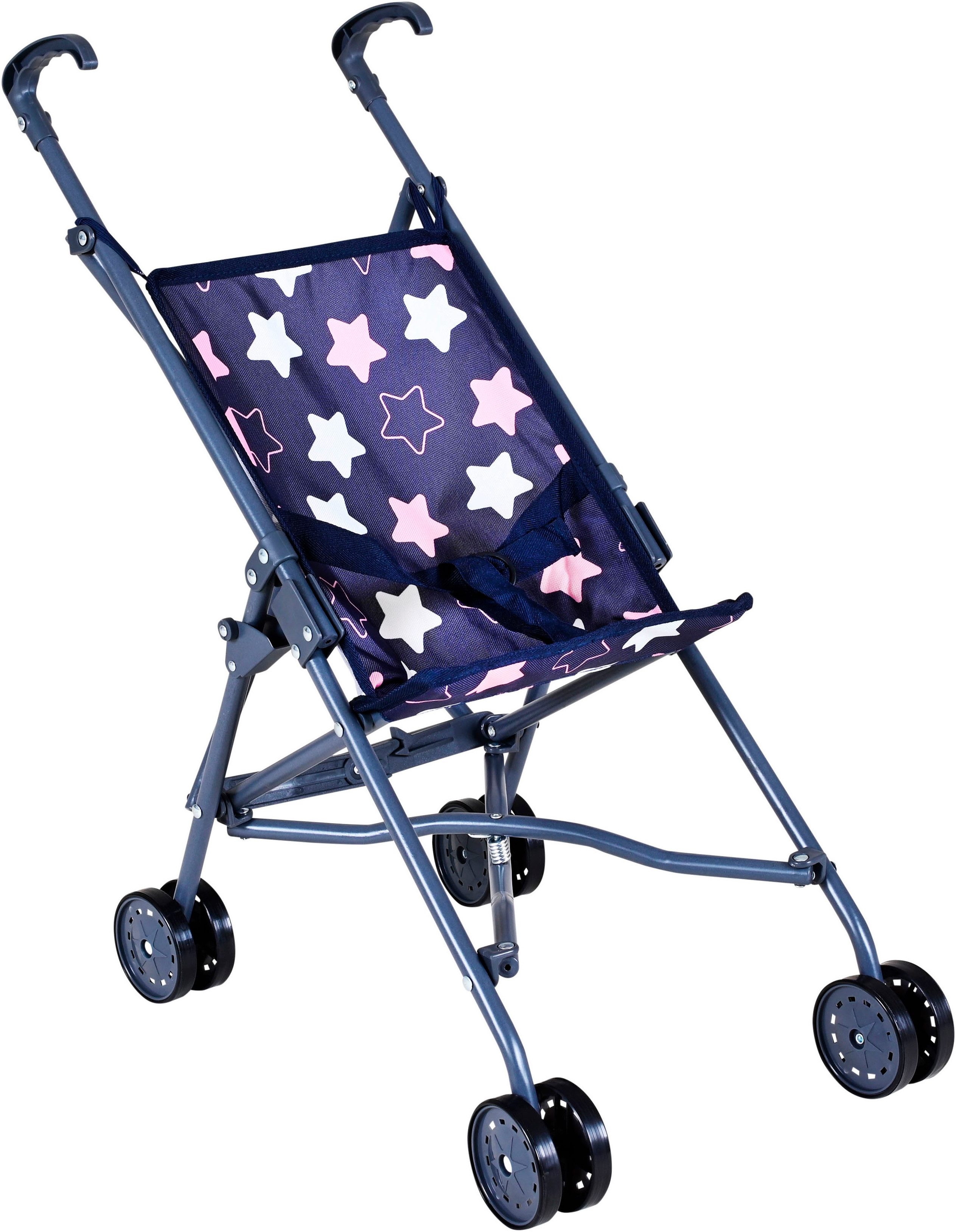 Knorrtoys® Poppenbuggy Sim - star blue pink