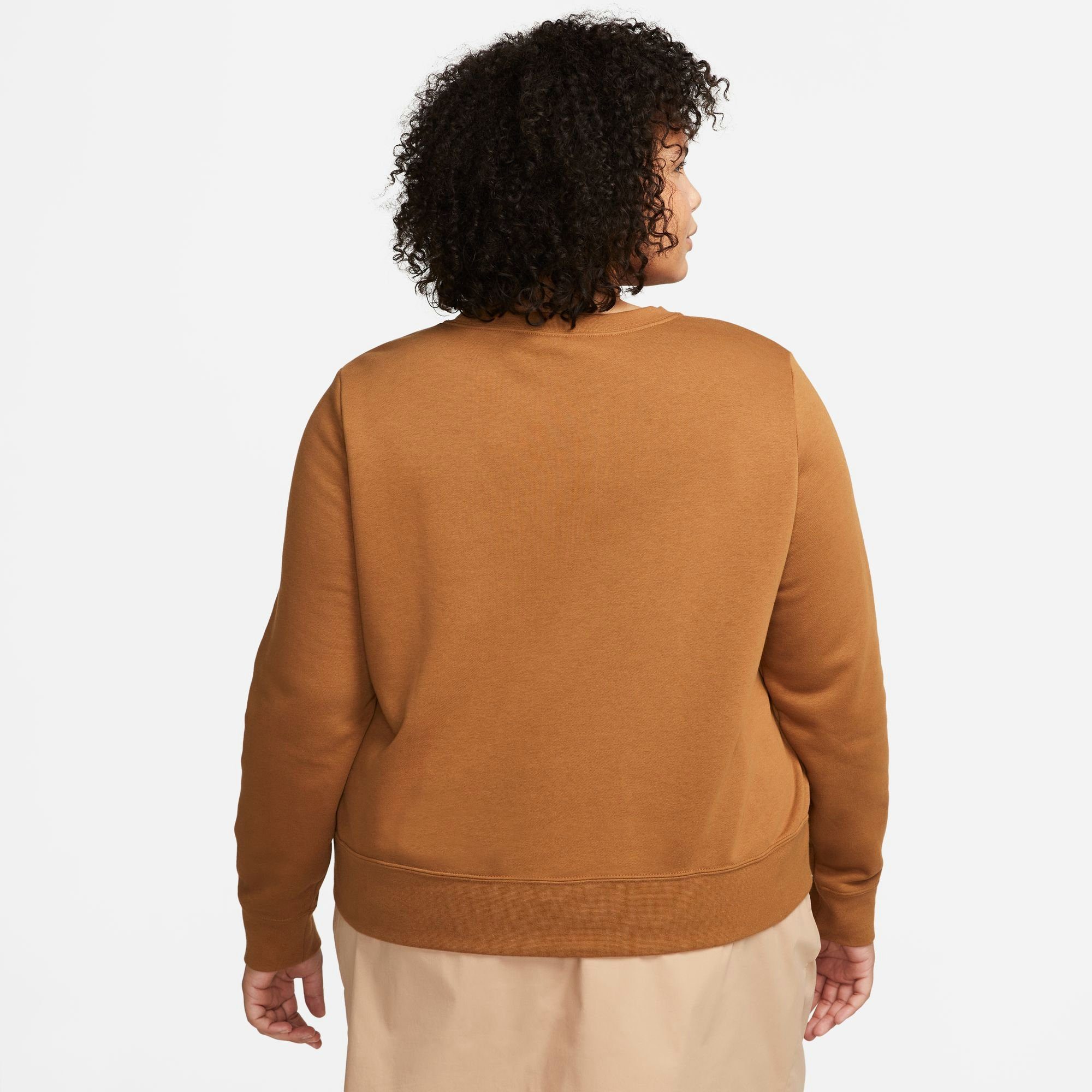Nike Sportswear Sweatshirt CLUB FLEECE WOMEN'S CREW-NECK SWEATSHIRT (PLUS SIZE)