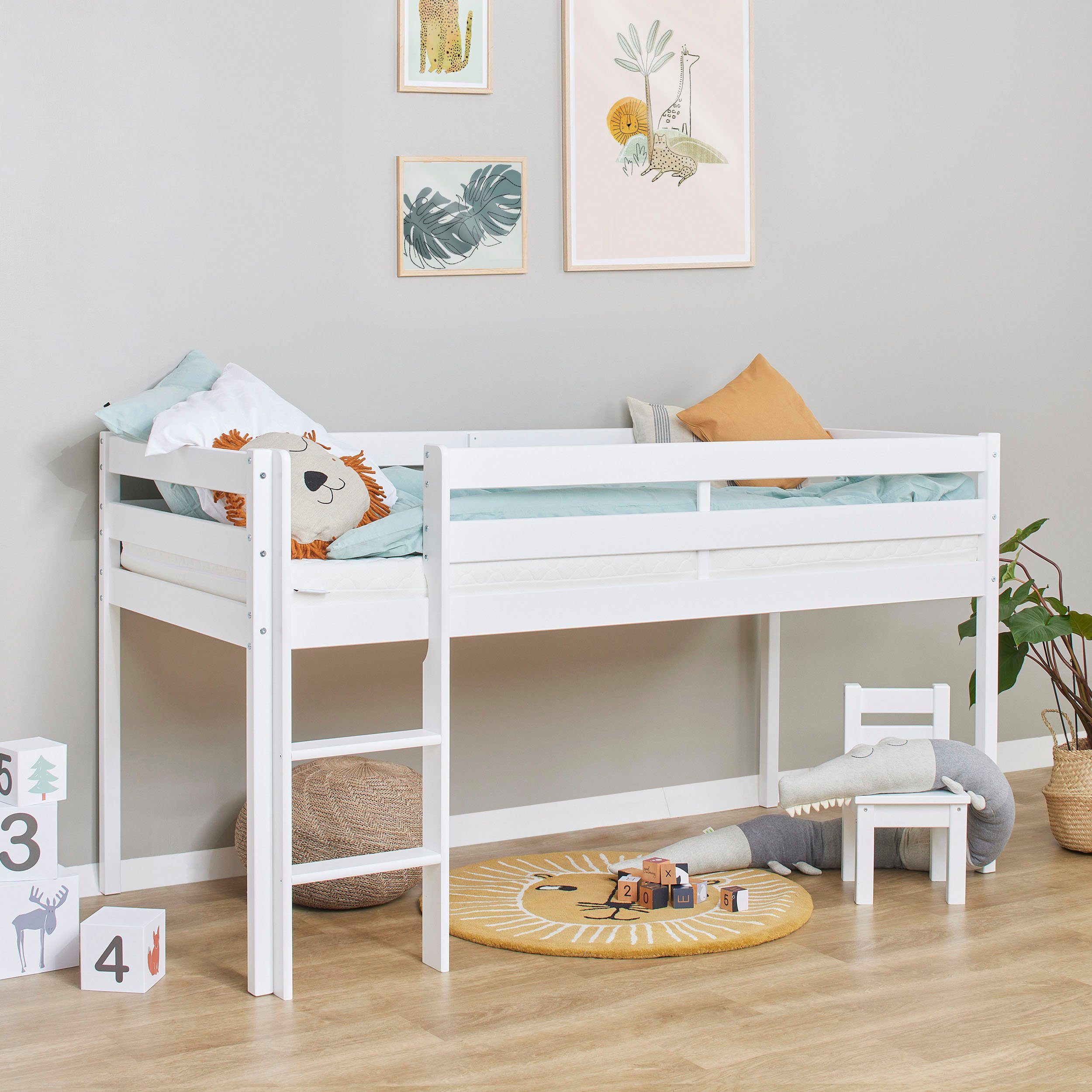Hoppekids Speelbed ECO COMFORT, hoogslaper, deelbaar in 2 eenpersoonsbedden