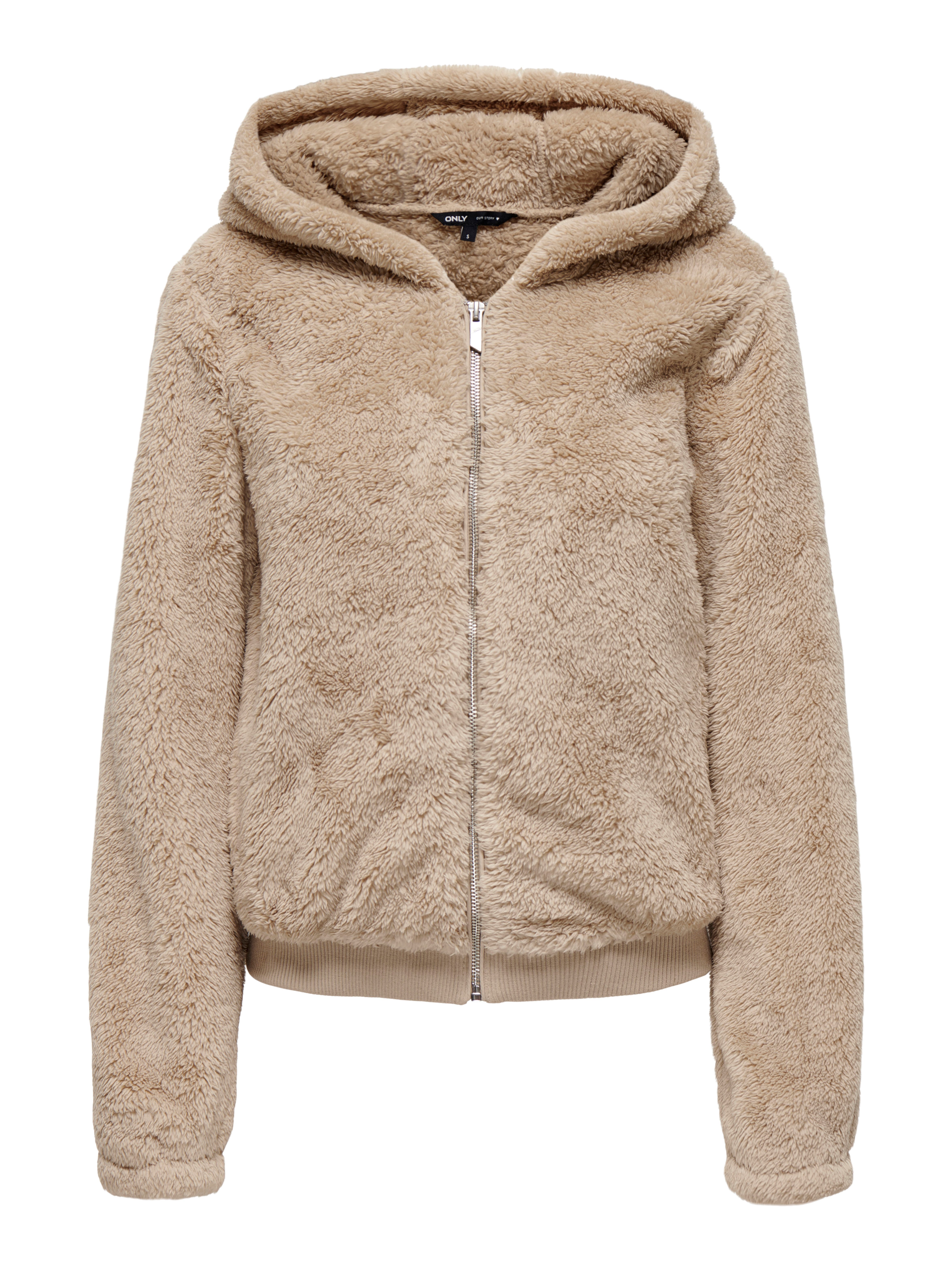 Only Pluche jas met capuchon ONLNEWANNA CONTACT SHERPA JKT OTW NOOS