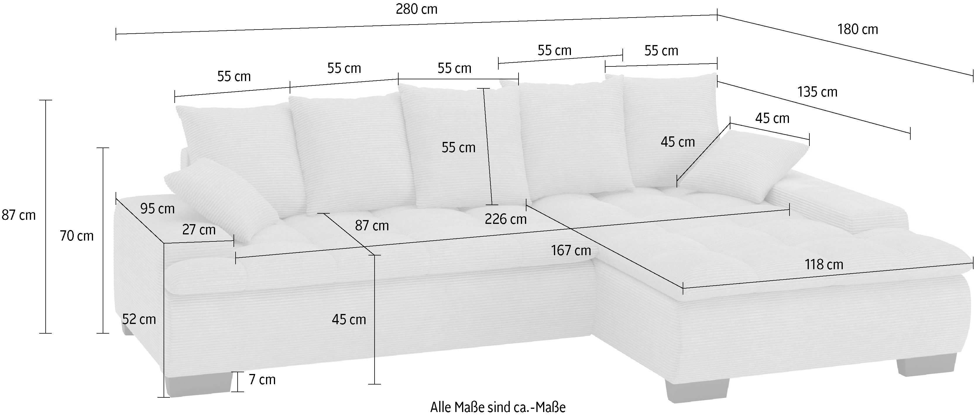 Mr. Couch Hoekbank Haiti II, L-vorm Optioneel met koudschuim, bed, bedlade