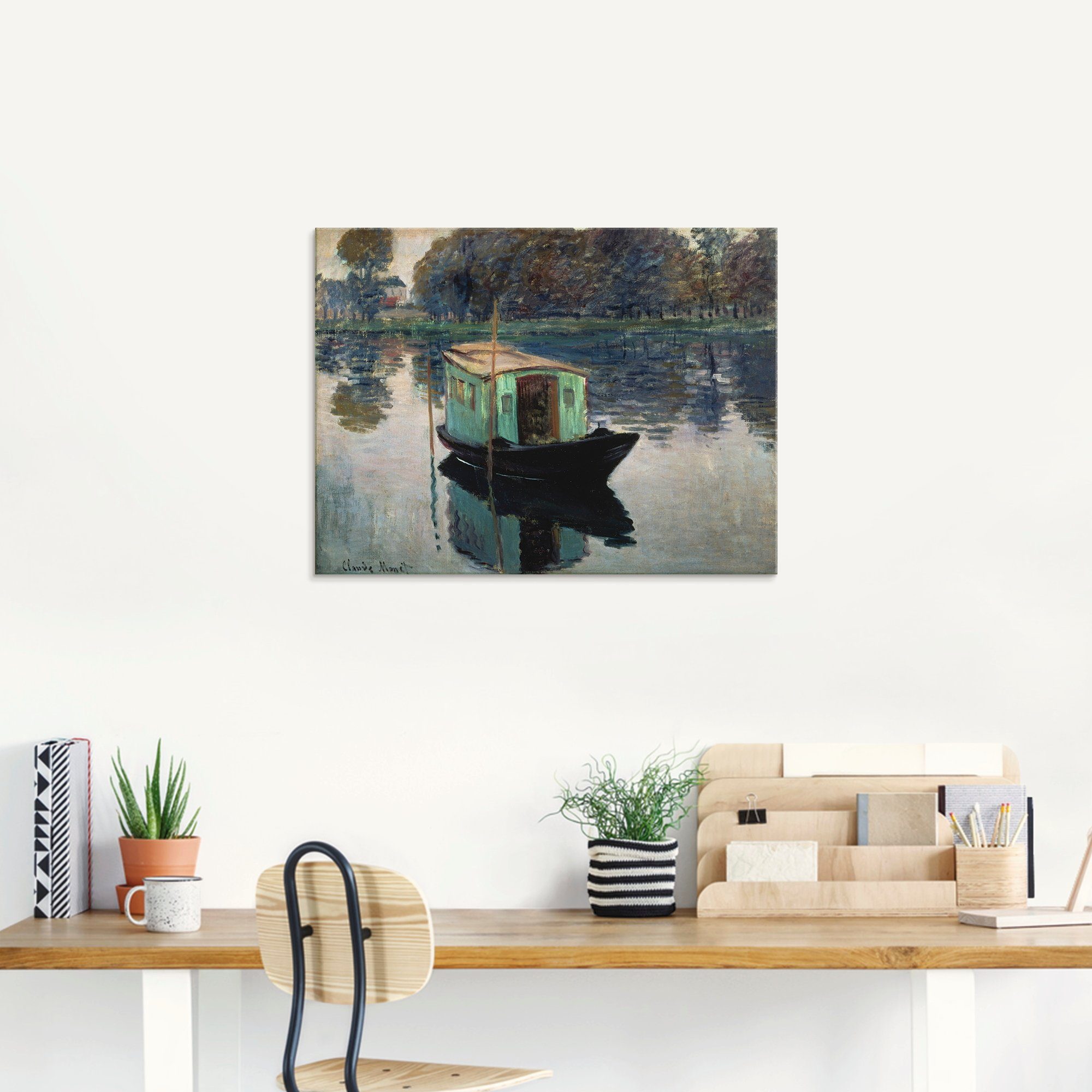 Artland Print op glas De atelierboot. 1874 in verschillende maten