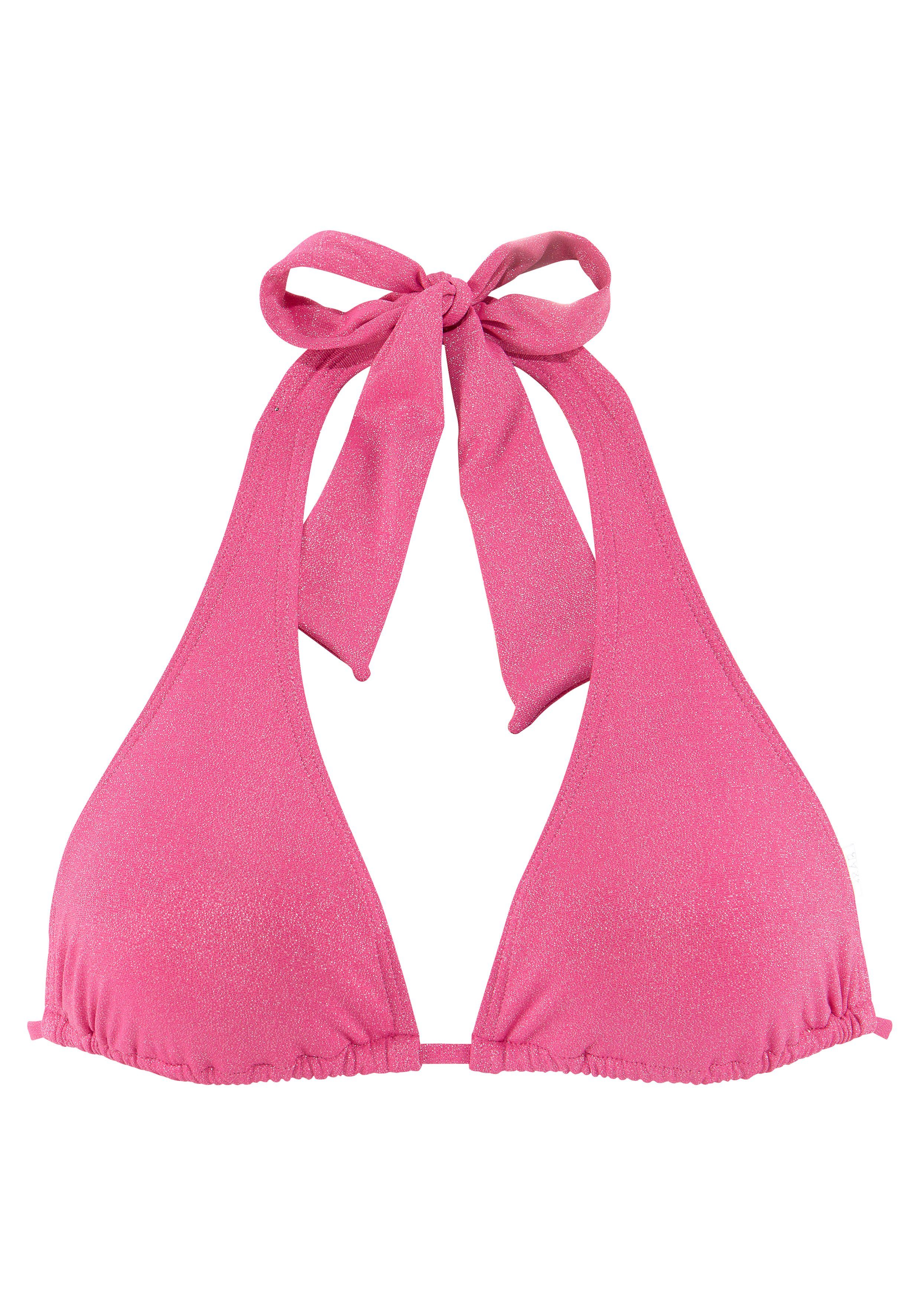 Lascana Triangel-bikinitop Glitter met geweldige glanseffect