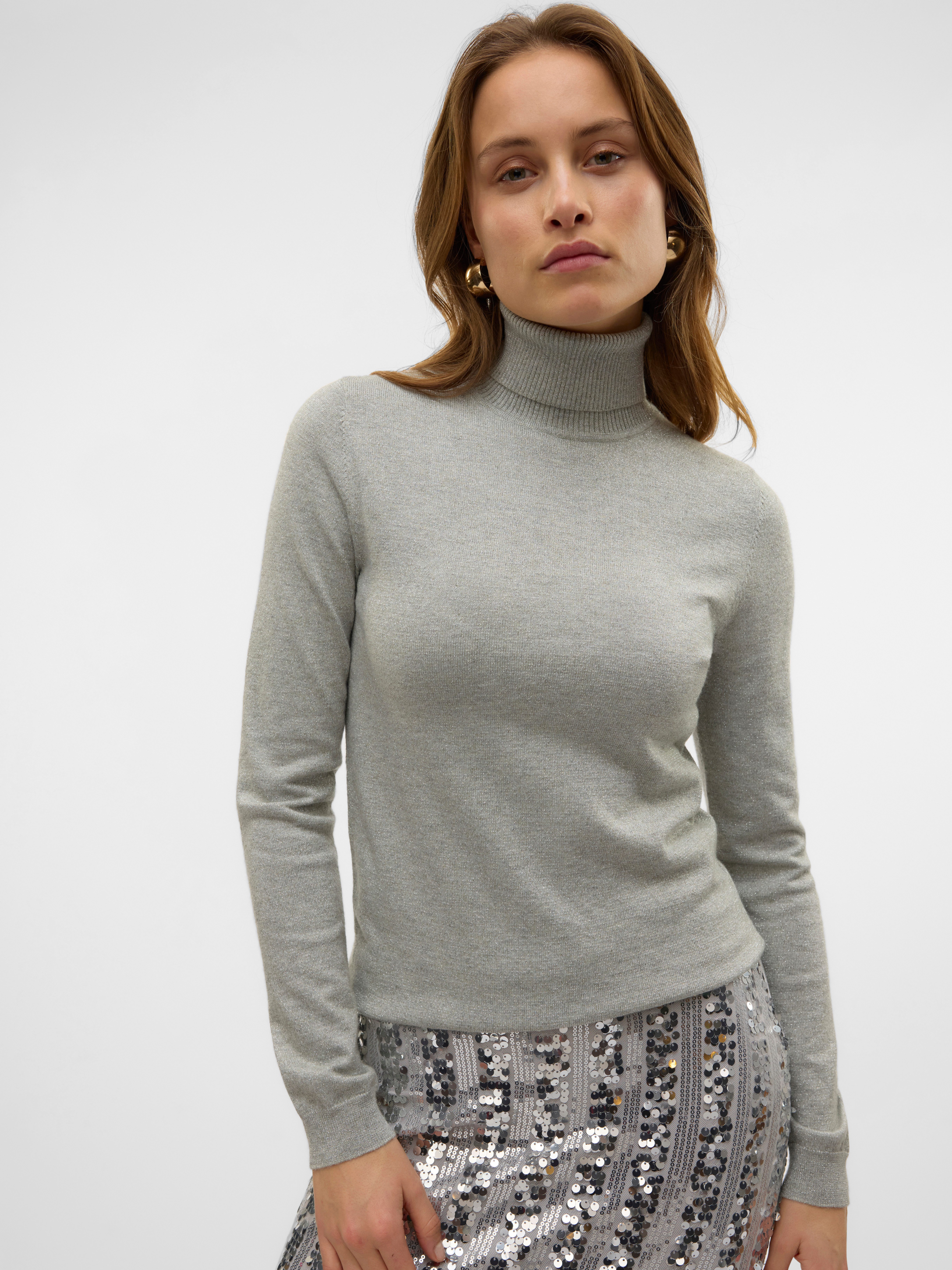 Vero Moda Coltrui VMHAPPYSHINE LS ROLLNECK PULLOVER BOO