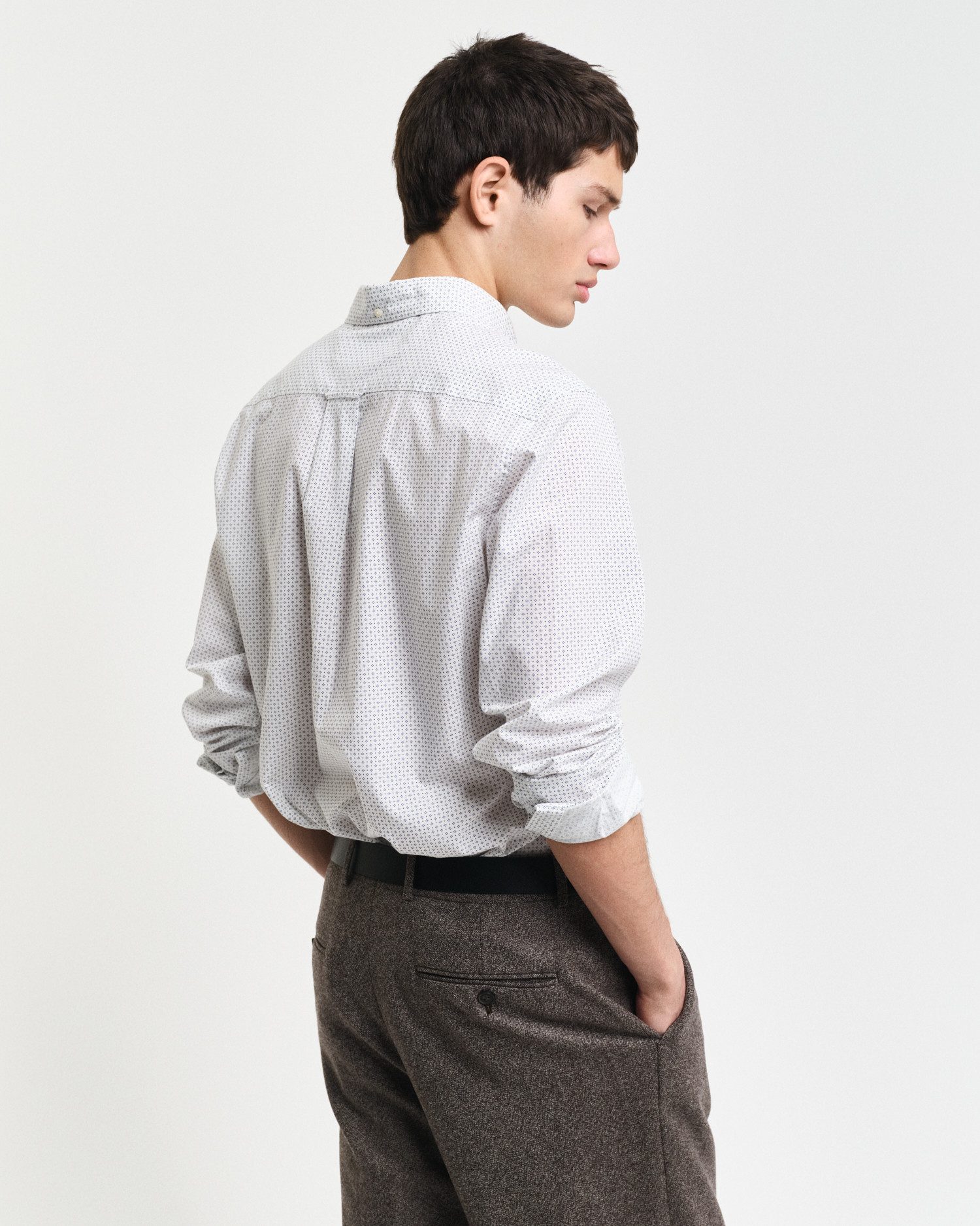 Gant Overhemd met lange mouwen REG MICRO PRINT SHIRT met een subtiele, doorlopende micro-print