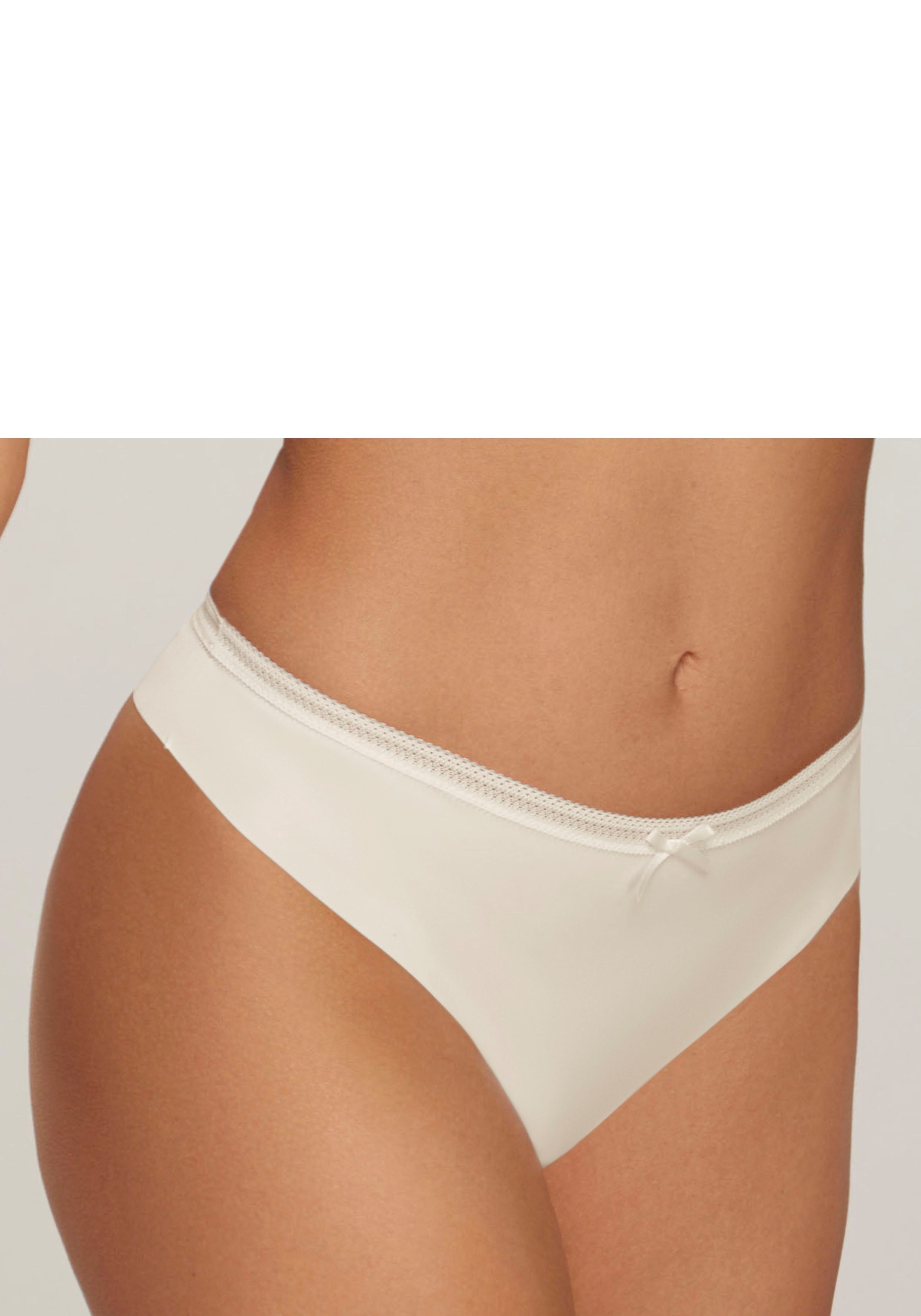 s.Oliver RED LABEL Beachwear String SEAMLESS met naadloze verwerking en mooie kant-bies dames strings maat 36/38 wit