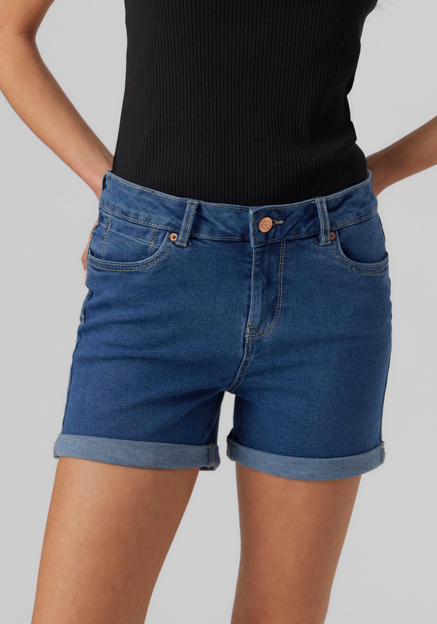 Vero Moda Jeansshort VMLUNA MR FOLD SHORTS MIX GA NOOS