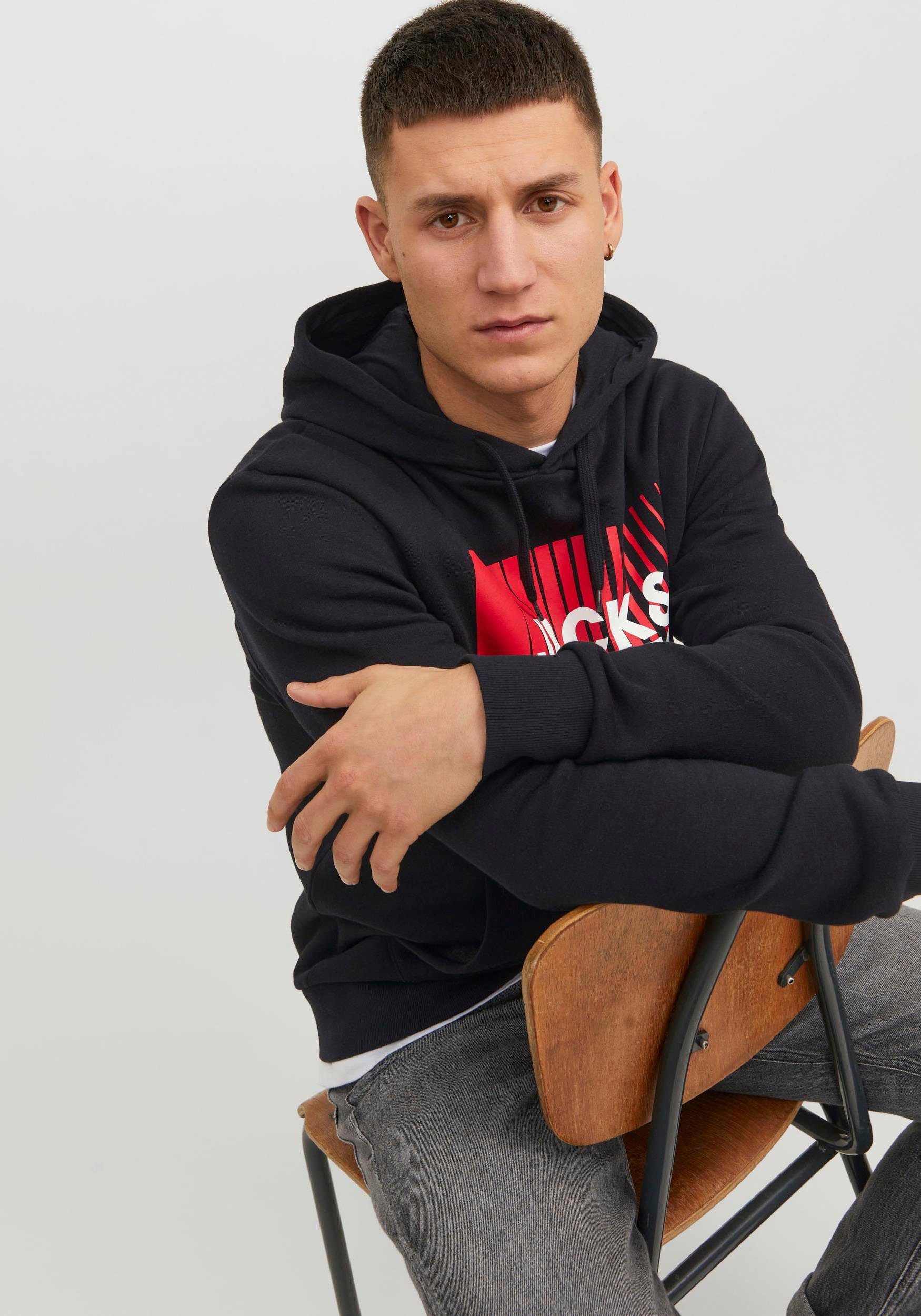 Jack & Jones Hoodie JJECORP LOGO SWEAT HOOD PLAY NOOS