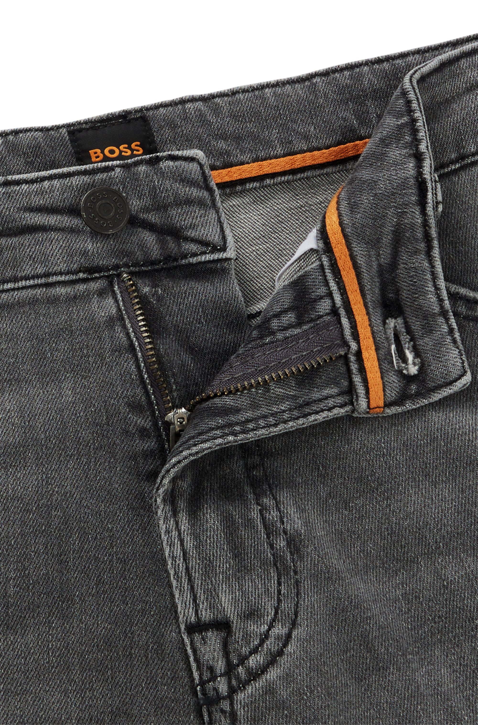 Boss Orange Straight jeans RE.MAINE BO met lederen boss badge