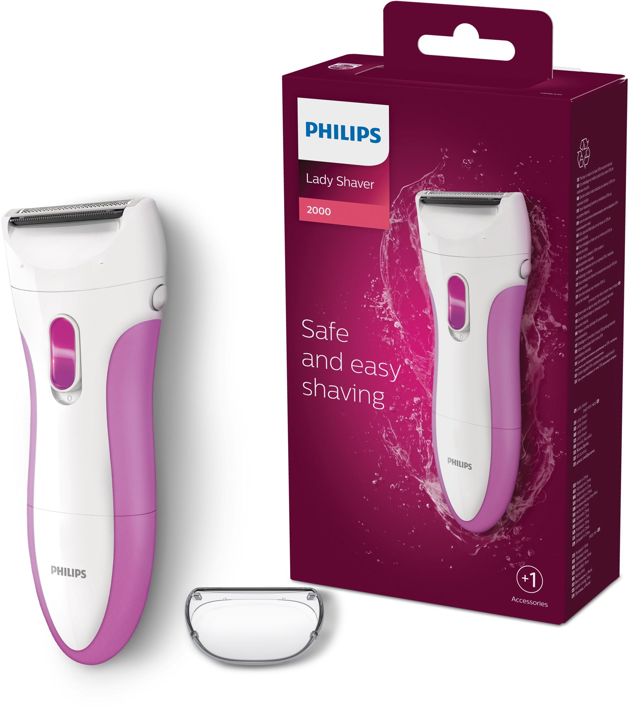 Philips Ladyshave SatinShave Essential HP6341/00 Scheerapparaat met een scheerfolie voor...