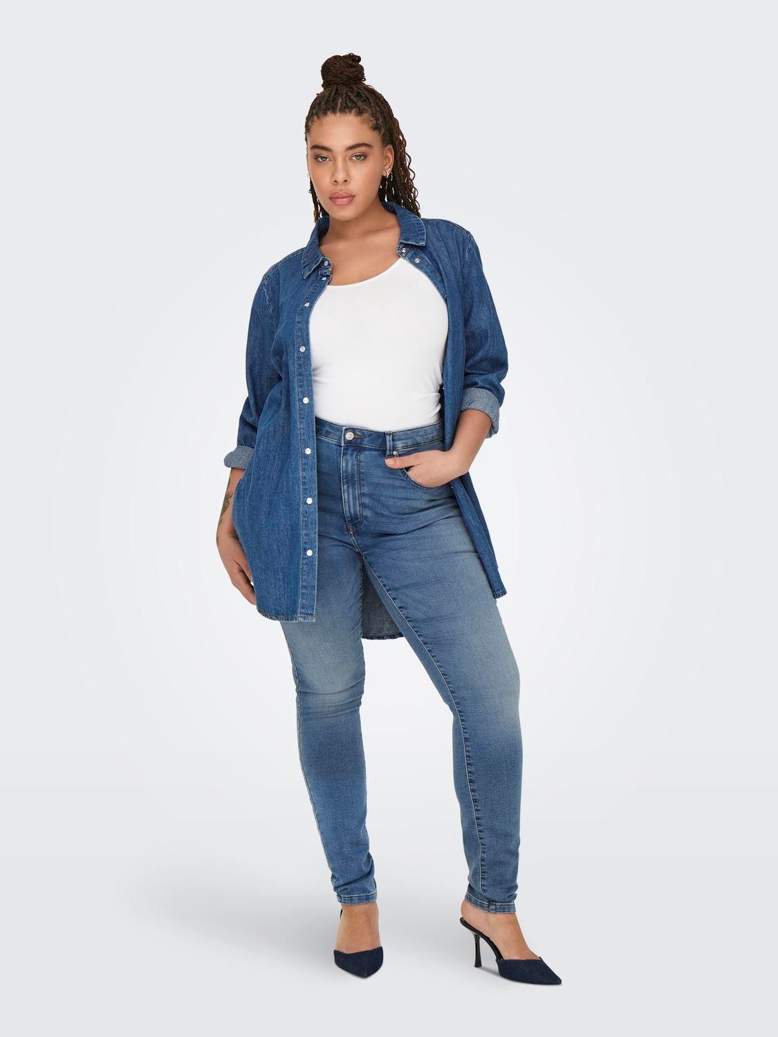 ONLY CARMAKOMA Skinny fit jeans CARFOREVER HIGH HW SKINNY JOGG DNM BJ