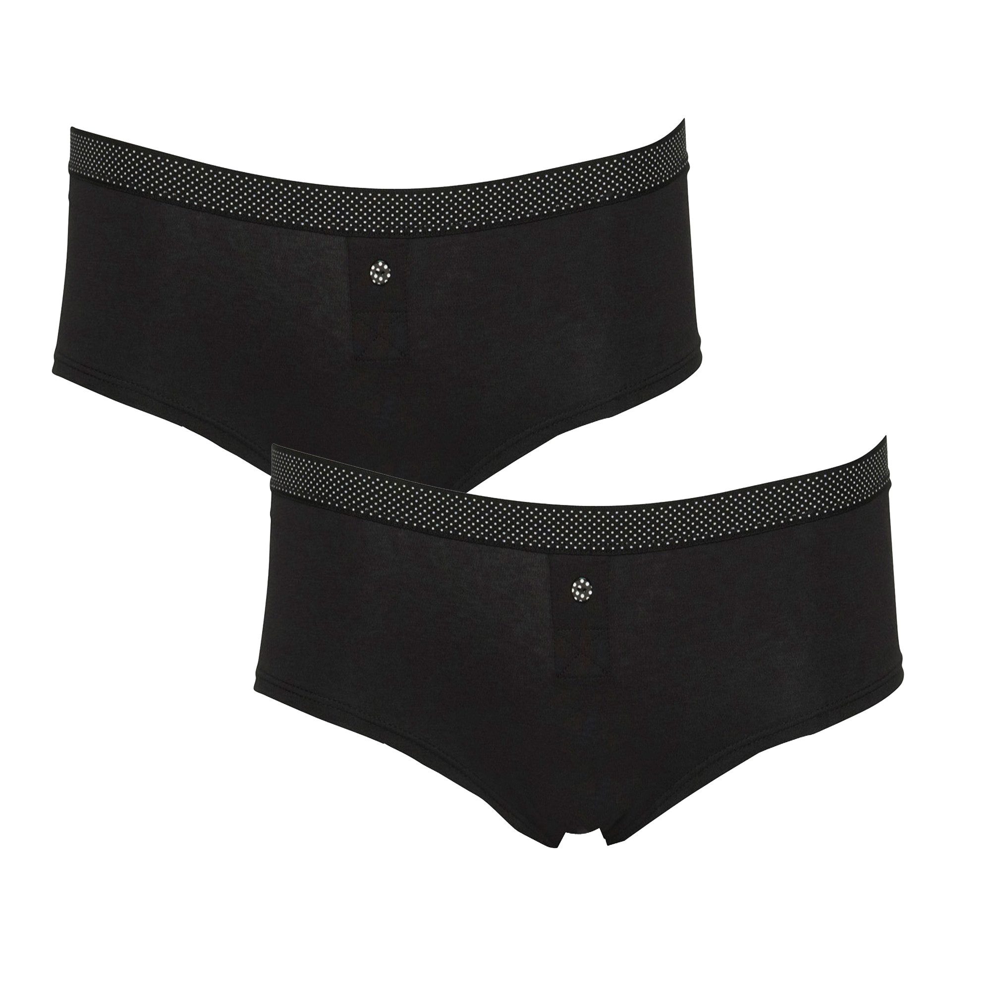 Boobs Bloomers Boobs & Bloomers Boxershort ANNY elastische band dames slips maat M zwart