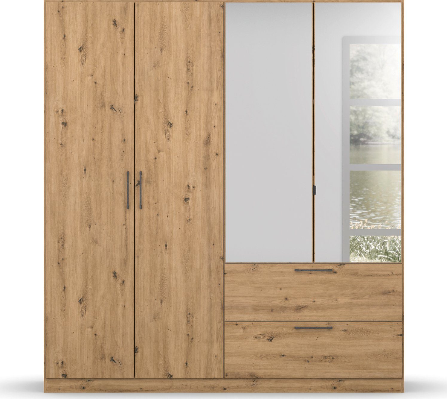 Slaapkamerserie Compleet slaapkamer Challenger (Set van 4 delen) Kast 2 breedtes, bed 3 breedtes, 2 nachttafels MADE IN GERMANY