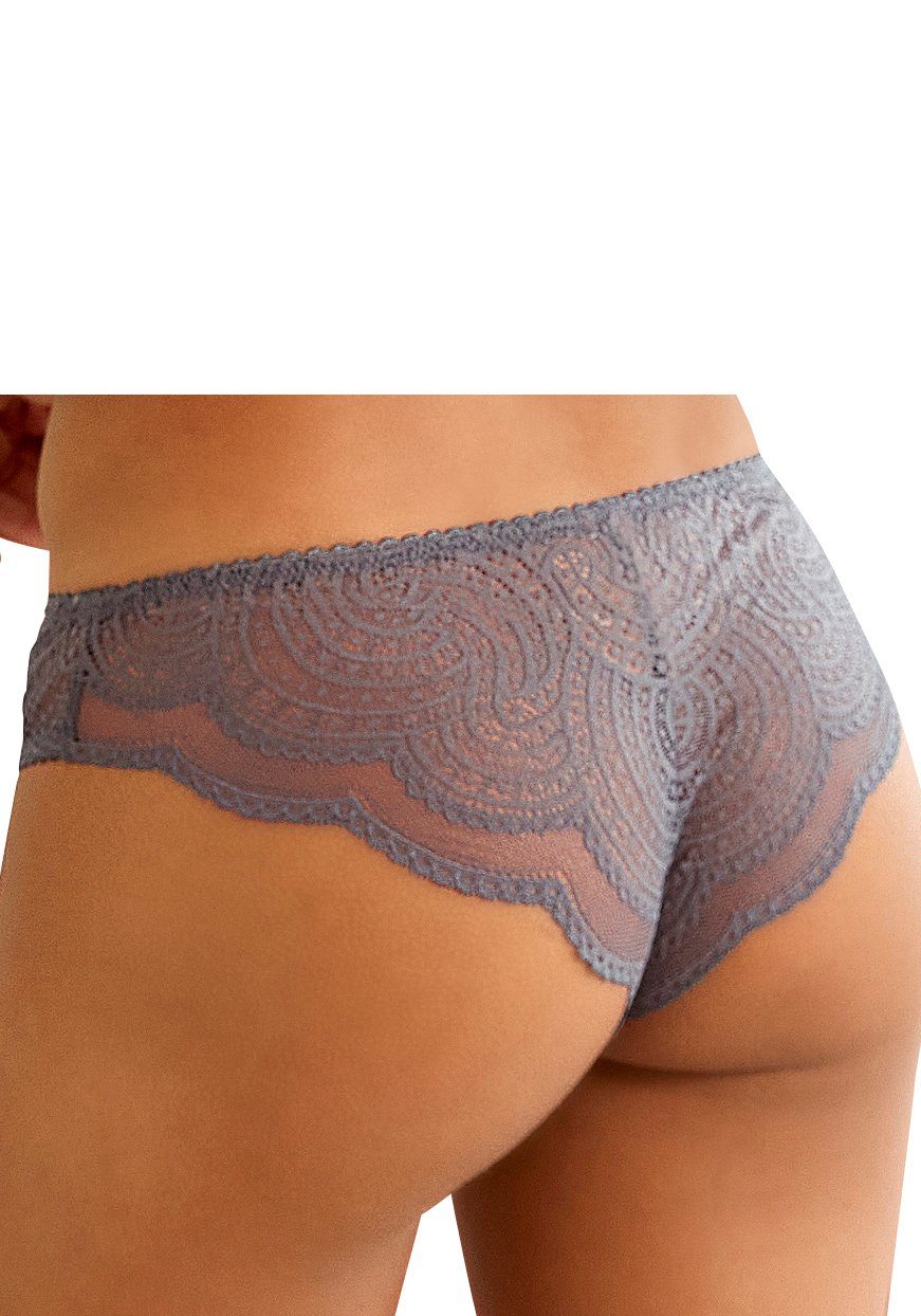 Lascana Brazilian slip met fijne kant (set, 2 stuks)