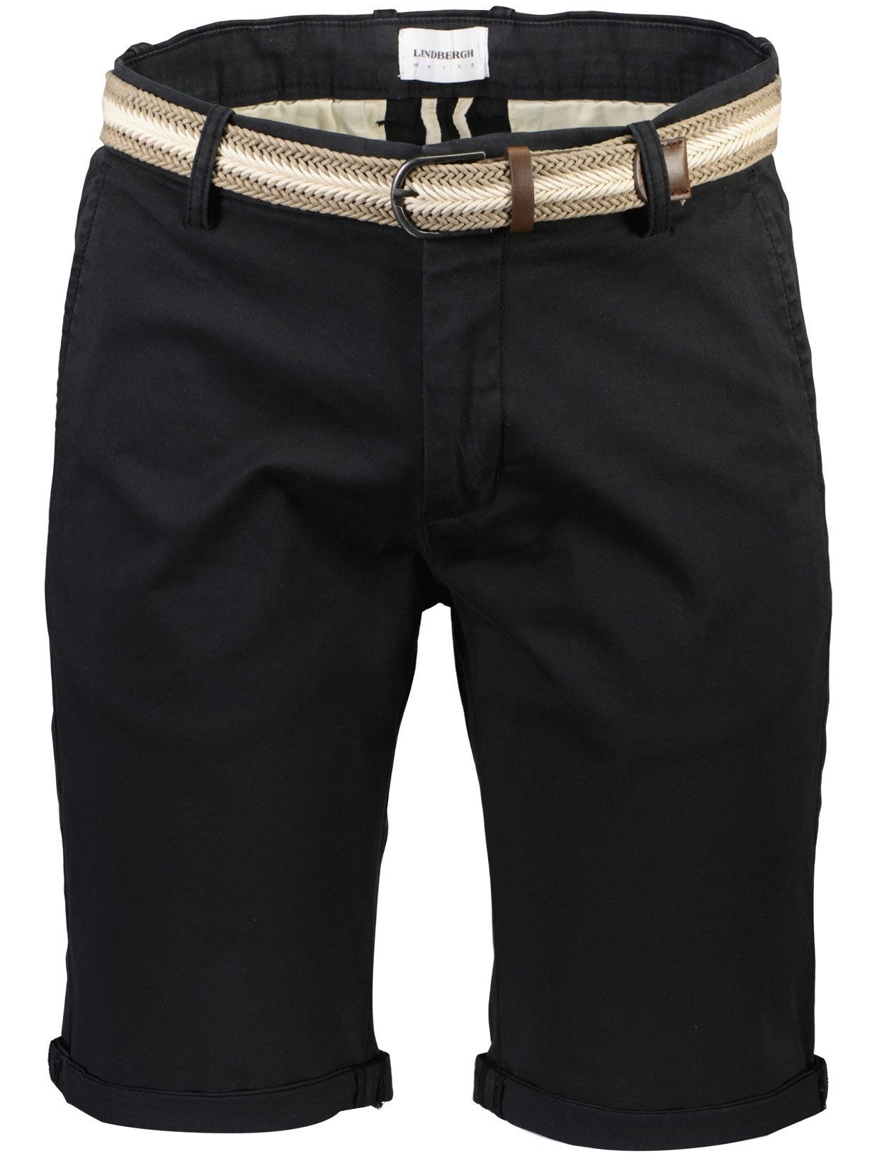 LINDBERGH Chino-short met riem en stretch (2-delig)