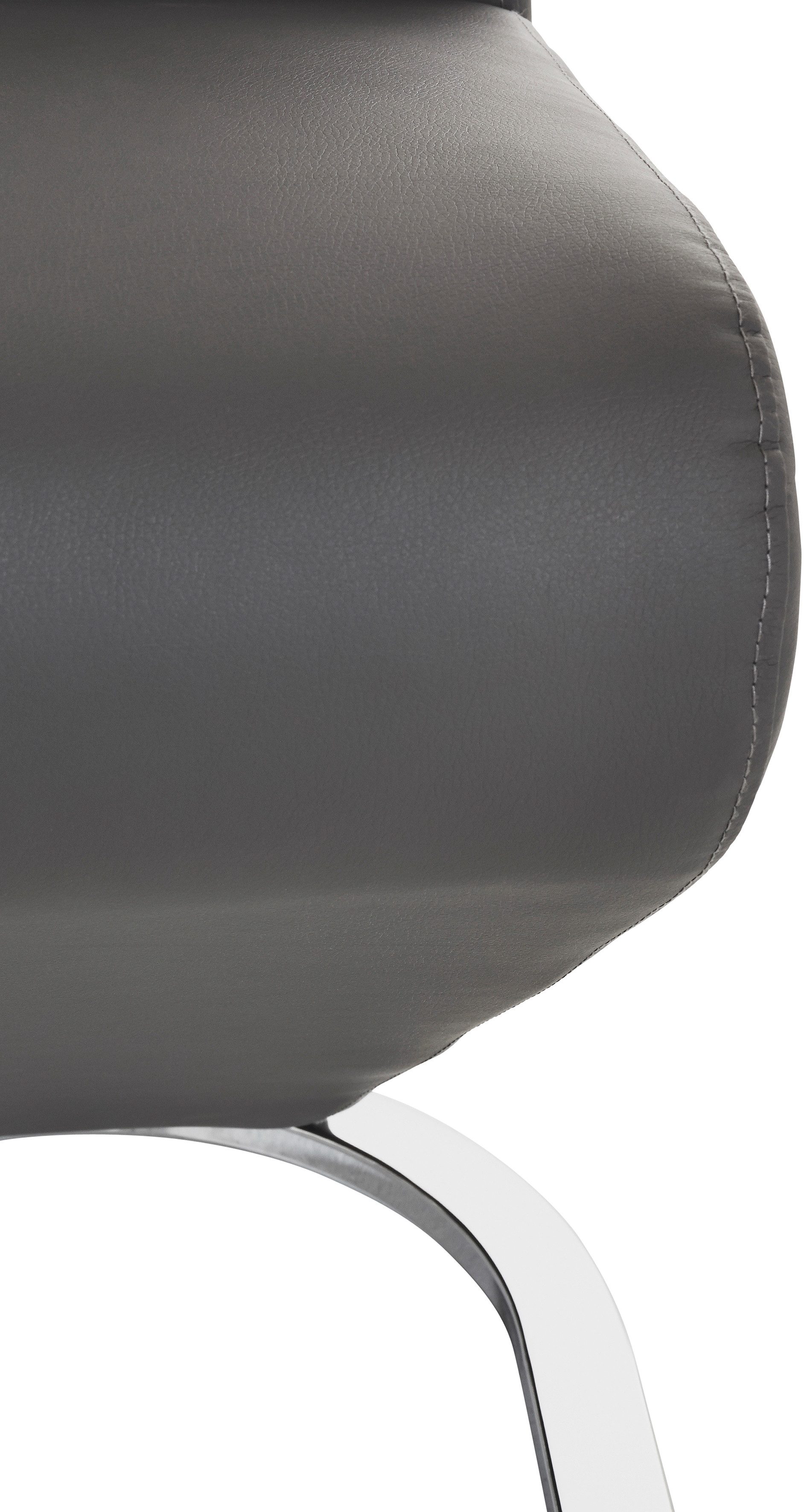 Home affaire Eetkamerstoel Monza Bekleding in imitatieleer, rugleuning met handgreep voor eenvoudig terugtrekken (set, 2 stuks)