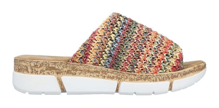 Rieker Slippers sleehak, zomerschoen, slippers in zomerlook