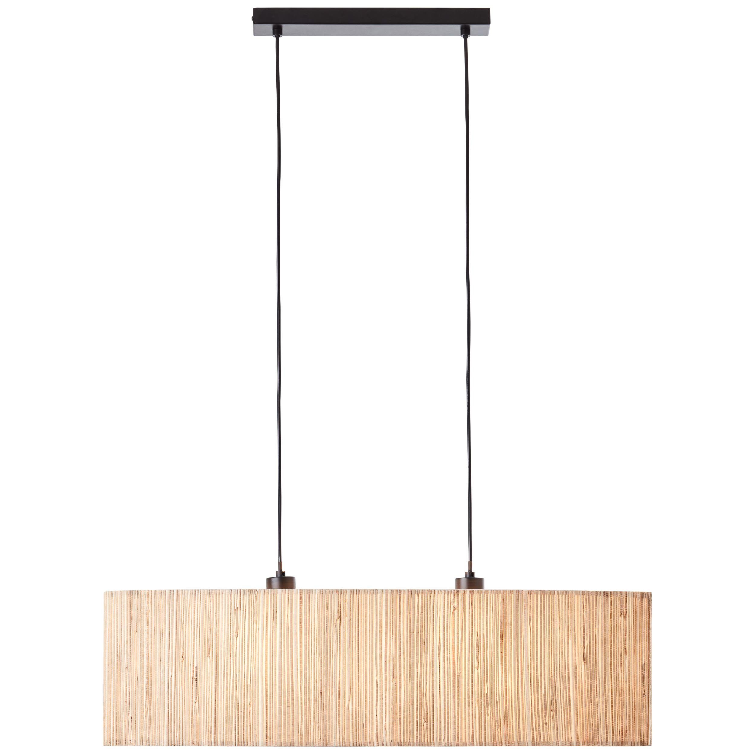 Brilliant Leuchten Hanglamp Wimea 2 fittingen zwart/naturel (1 stuk)