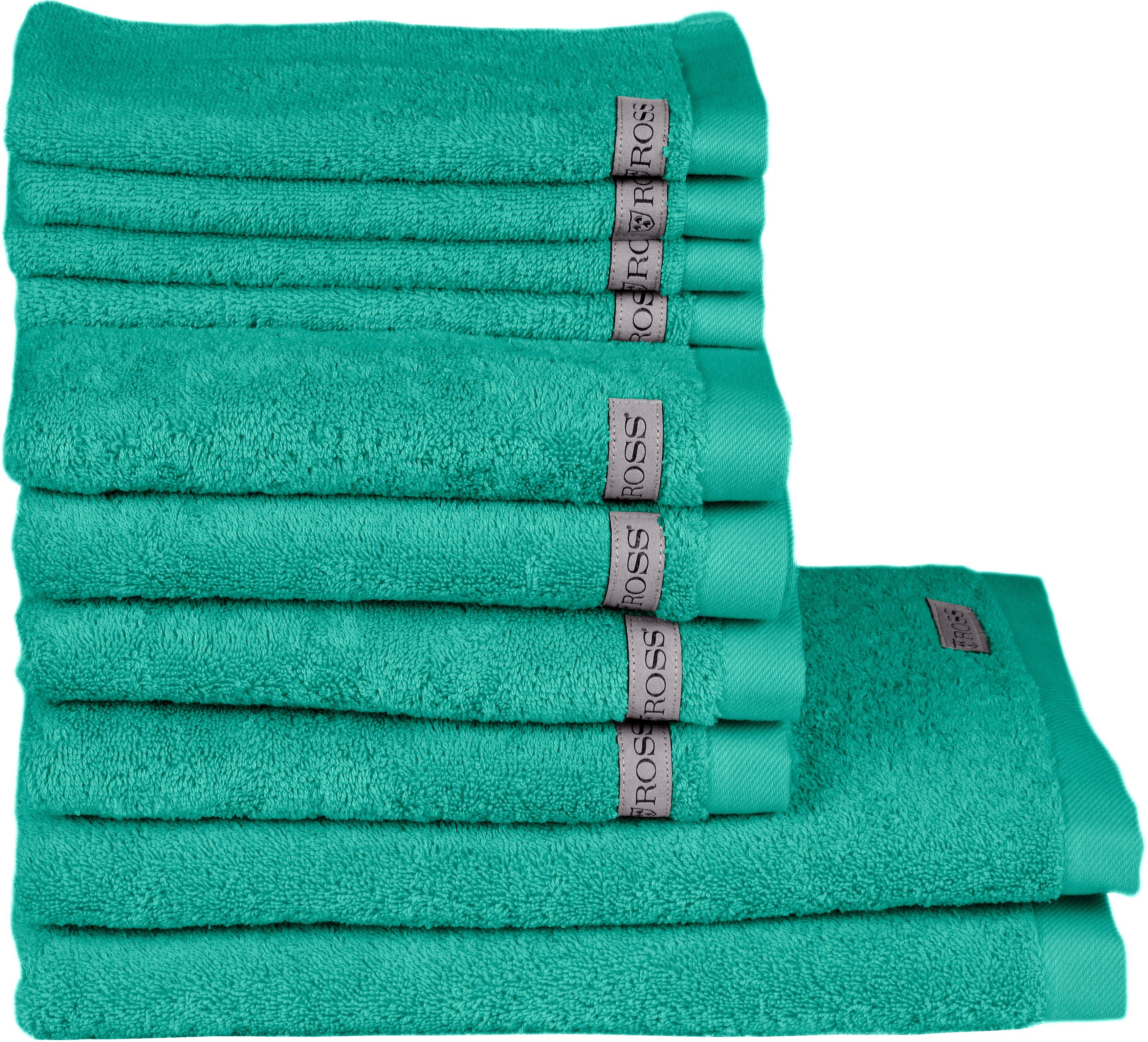 ROSS Handdoekenset Sinfonie bevat gastendoeken, handdoeken en badhanddoeken (set, 10-delig) handdoeken blauw