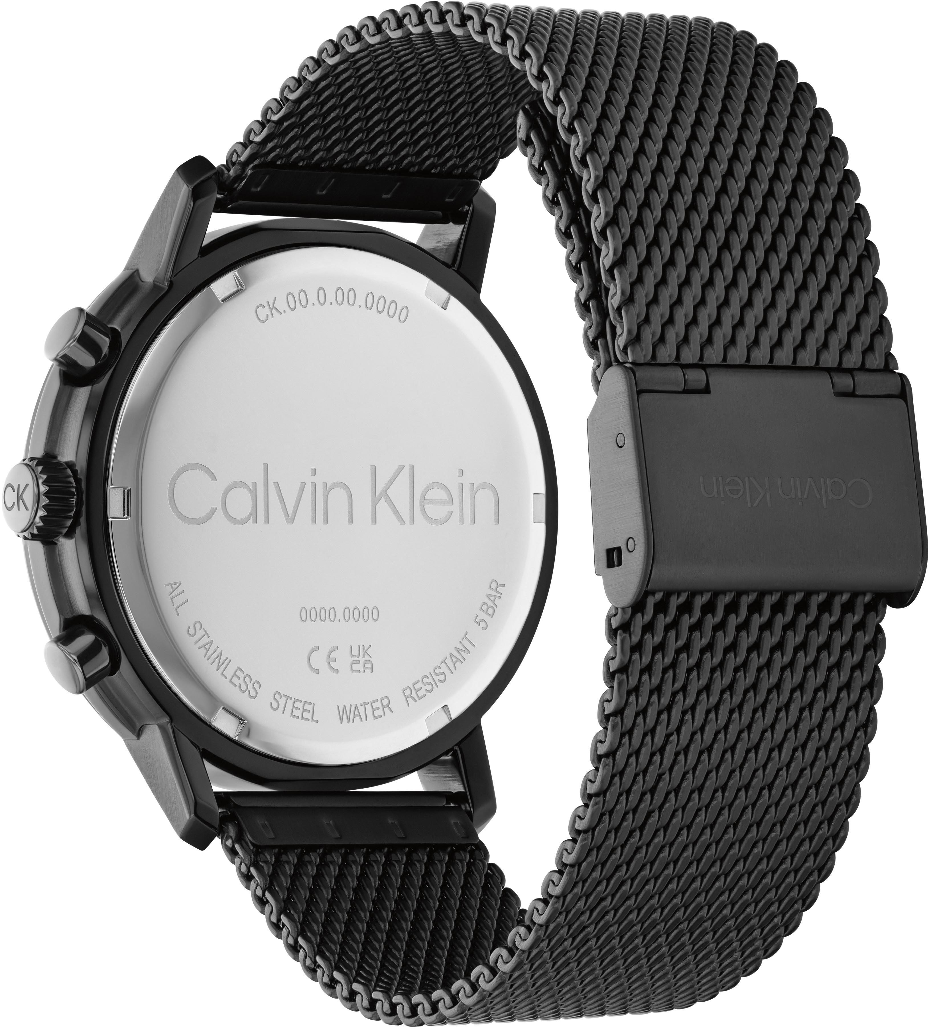 Calvin Klein Multifunctioneel horloge GAUGE Quartz horloge, armbanduhr, herenhorloge, datum, roestvrijstalen band