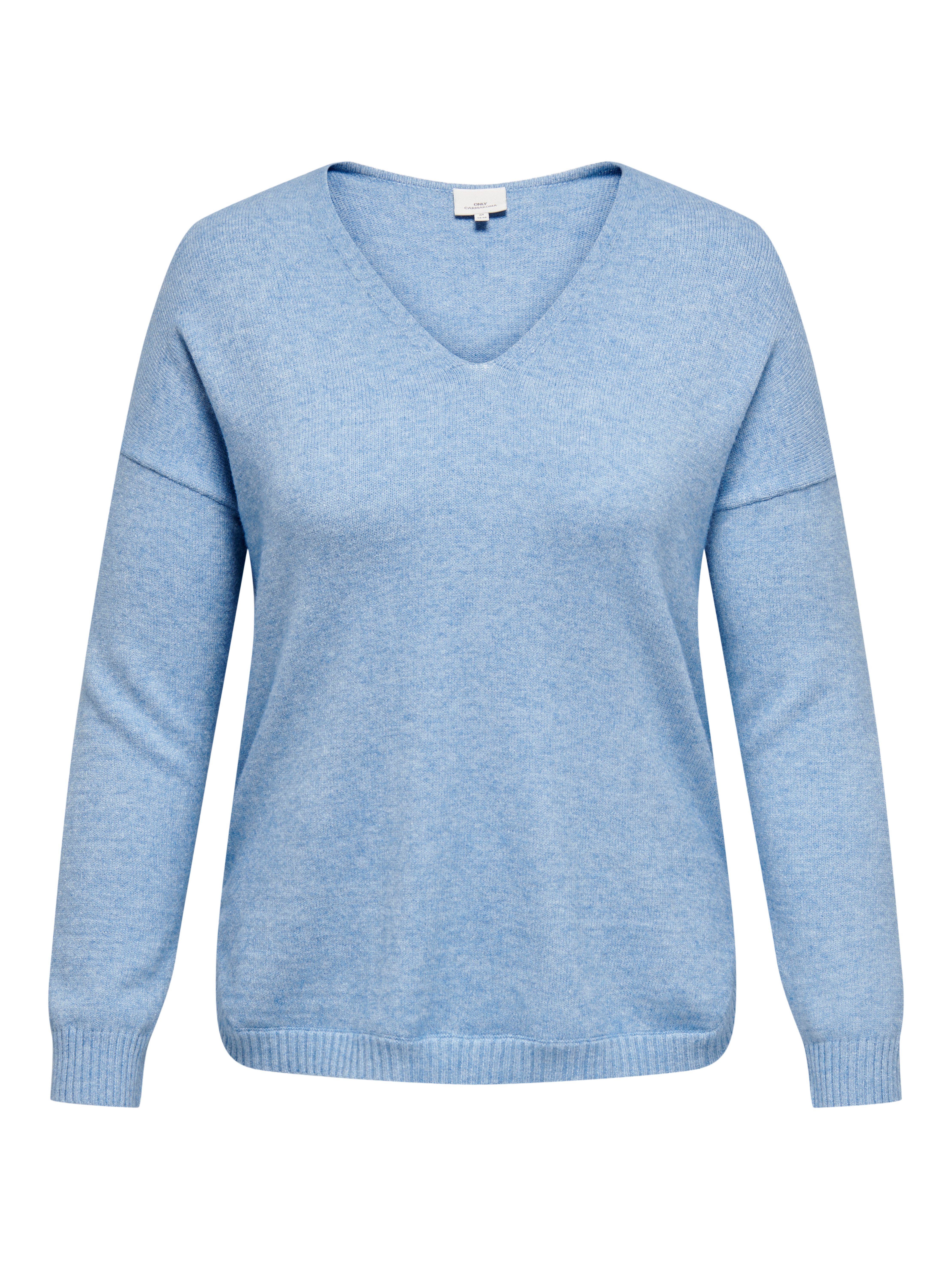 ONLY CARMAKOMA Trui met V-hals CARMARGARETA LS PULLOVER KNT NOOS