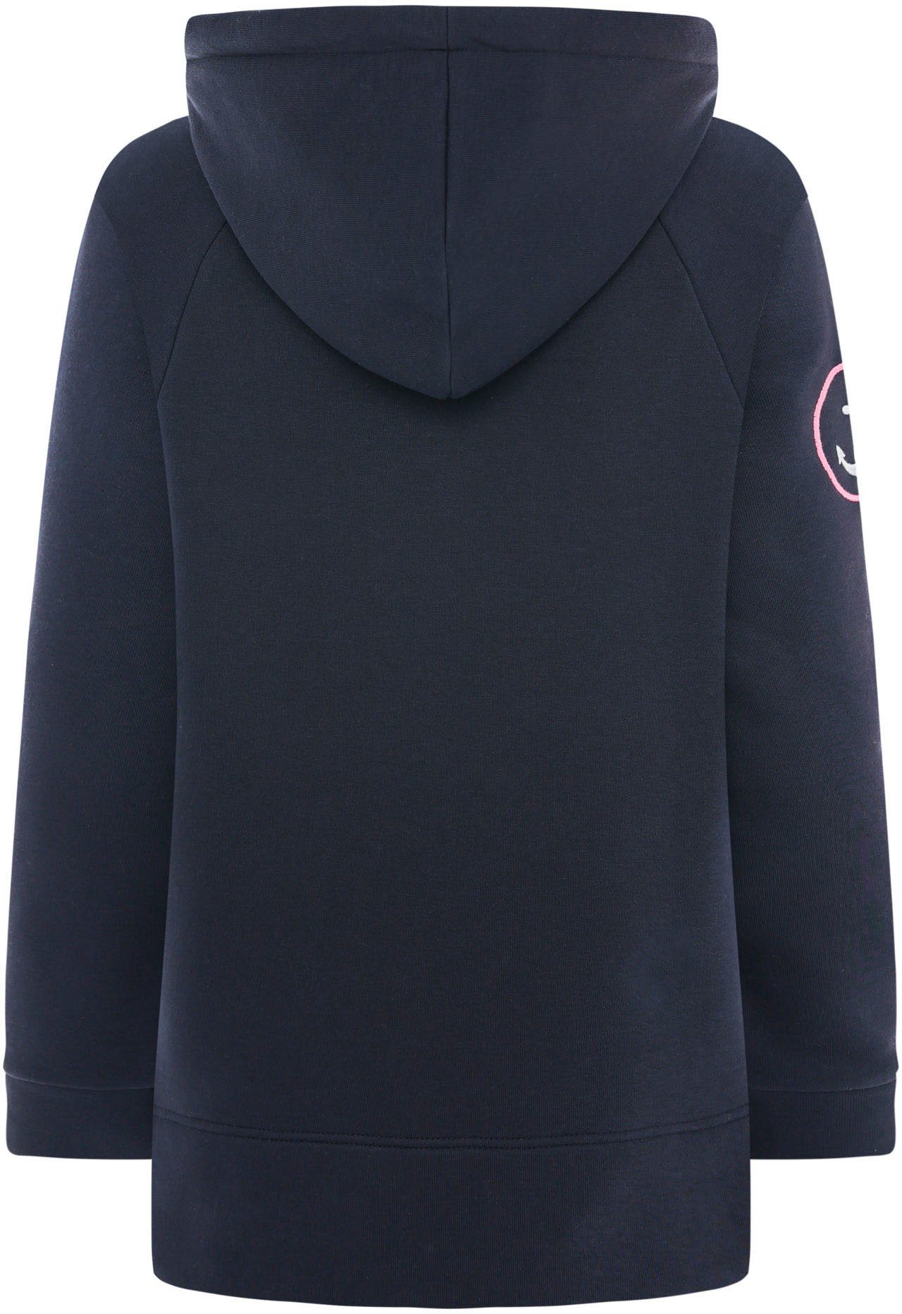 Zwillingsherz Hoodie Zee Strand Kust met capuchon, pailletten-opschrift en geborduurd anker-motief