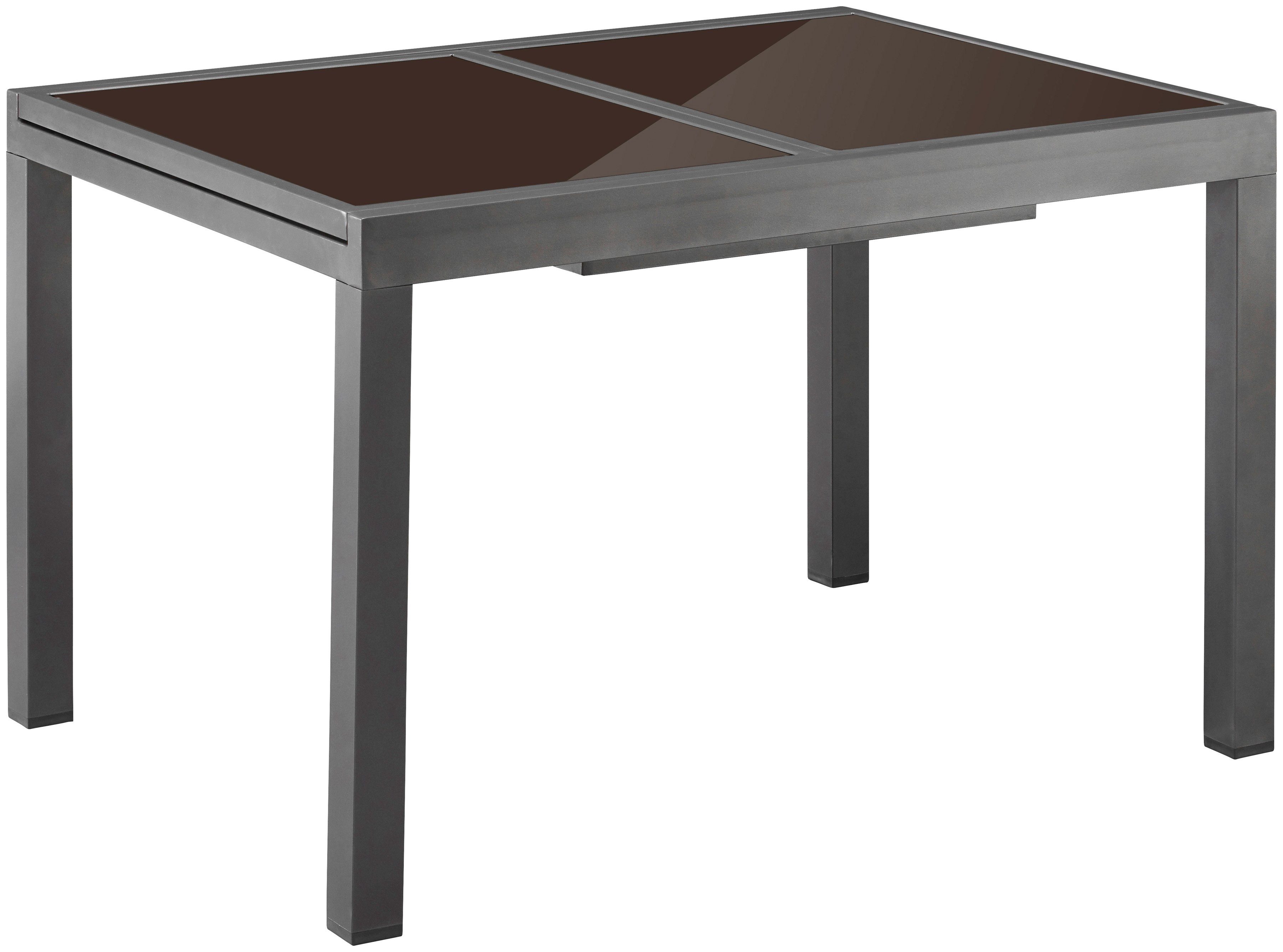 MERXX Tuin-eethoek Amalfi met 4 stoelen en uitschuifbare tafel (120 - 180 cm)