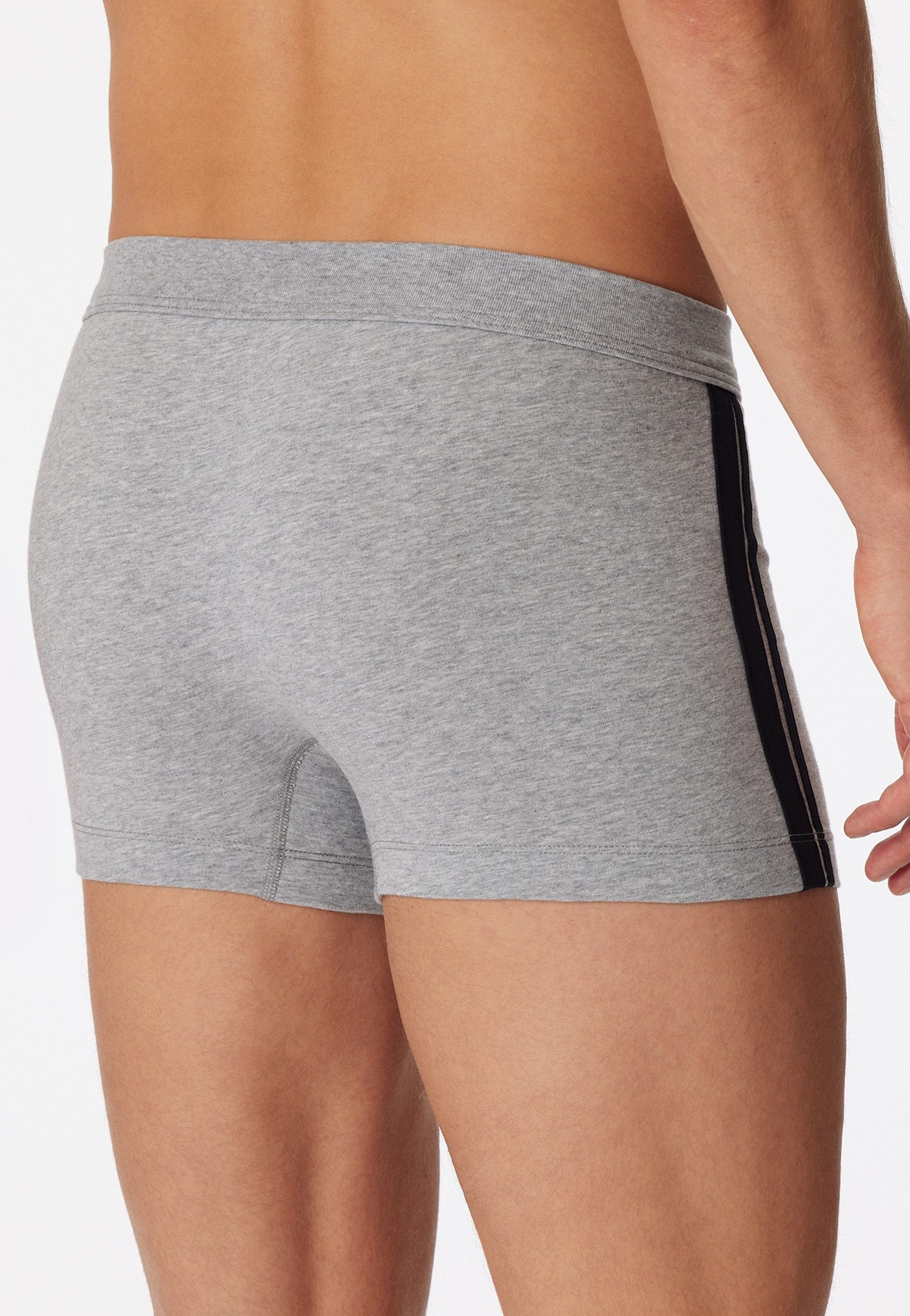 Schiesser Boxershort 95/5 met zachte, tonale tailleband, contrasterende zijstrepen (3 stuks)