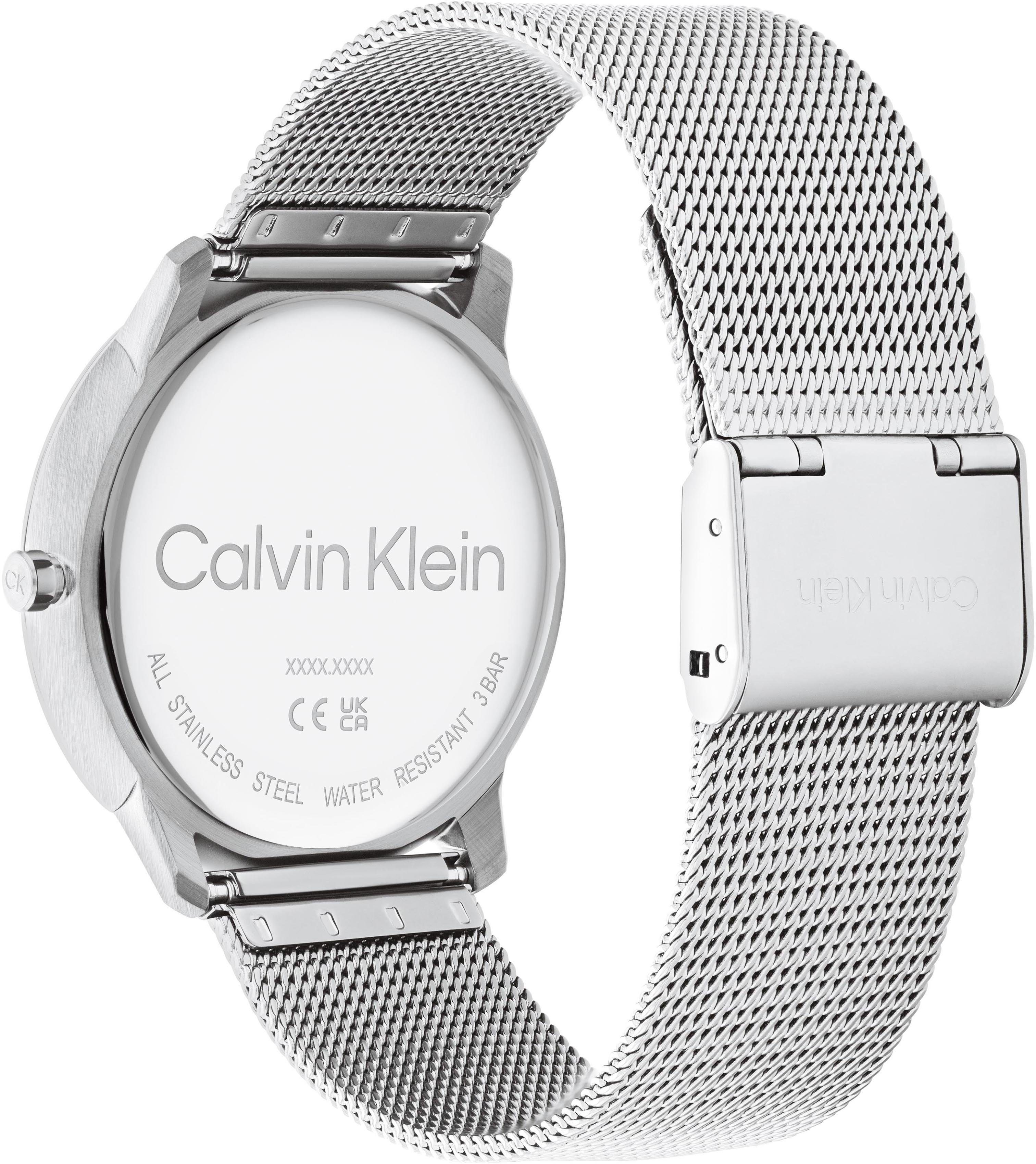 Calvin Klein Kwartshorloge CK ICONIC 40 mm Polshorloge, dameshorloge, herenhorloge, roestvrijstalen armband, analoog