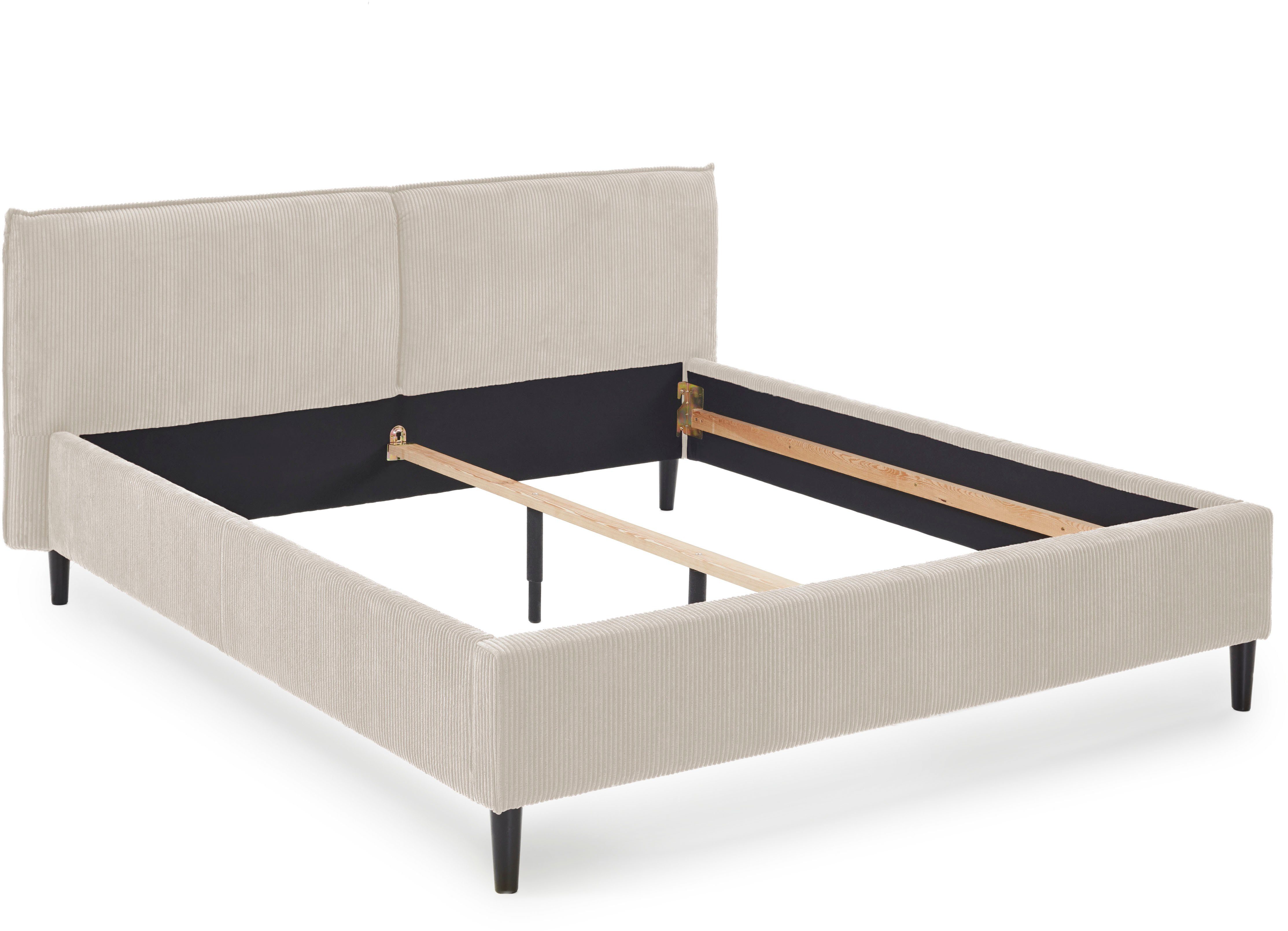 INOSIGN Gestoffeerd bed Brookfield met ribfluwelen bekleding en hoog draagvermogen