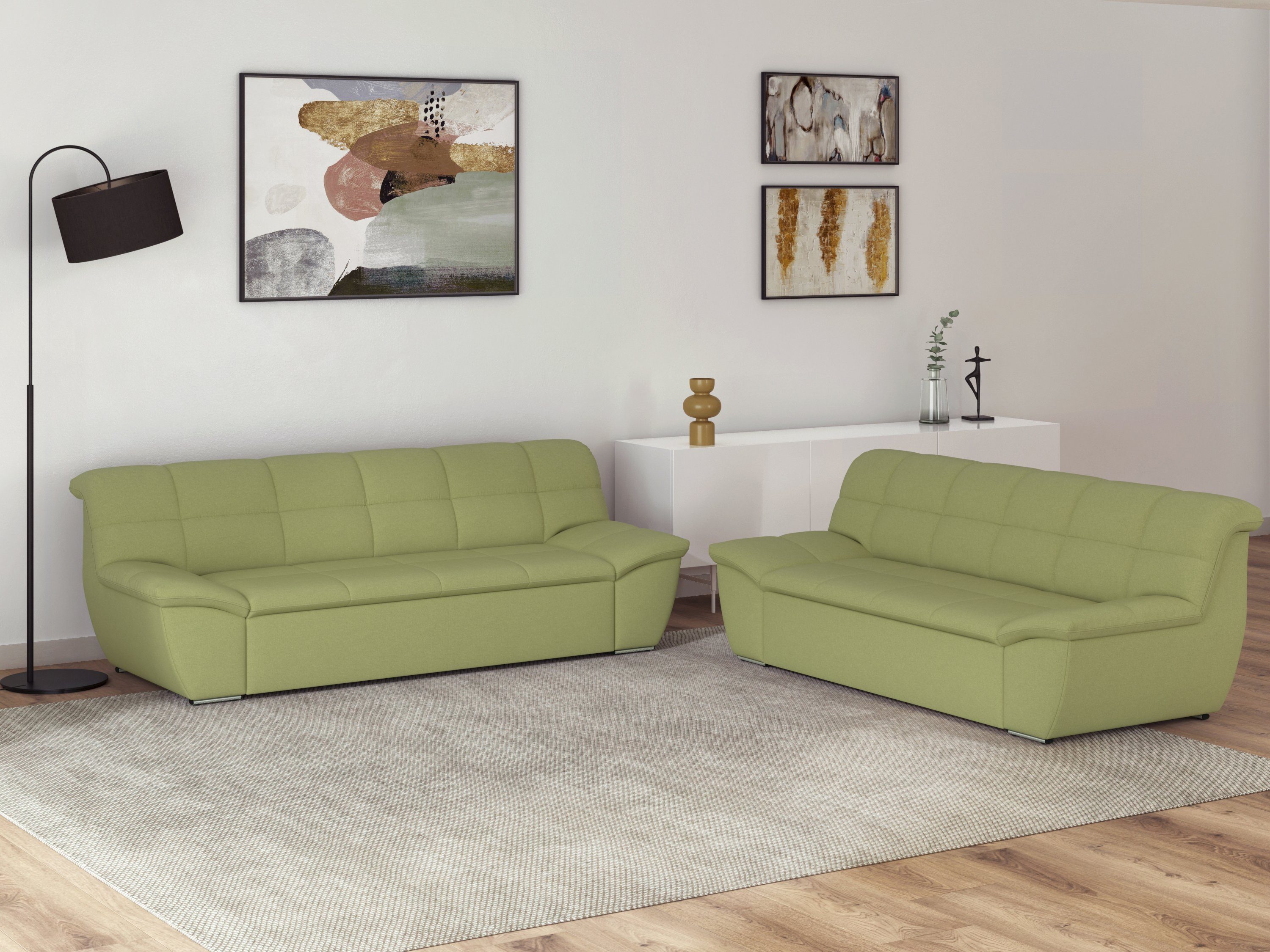 DOMO collection 2-zitsbank Splash, actuele zitting- en rugstiksels, comfortabel
