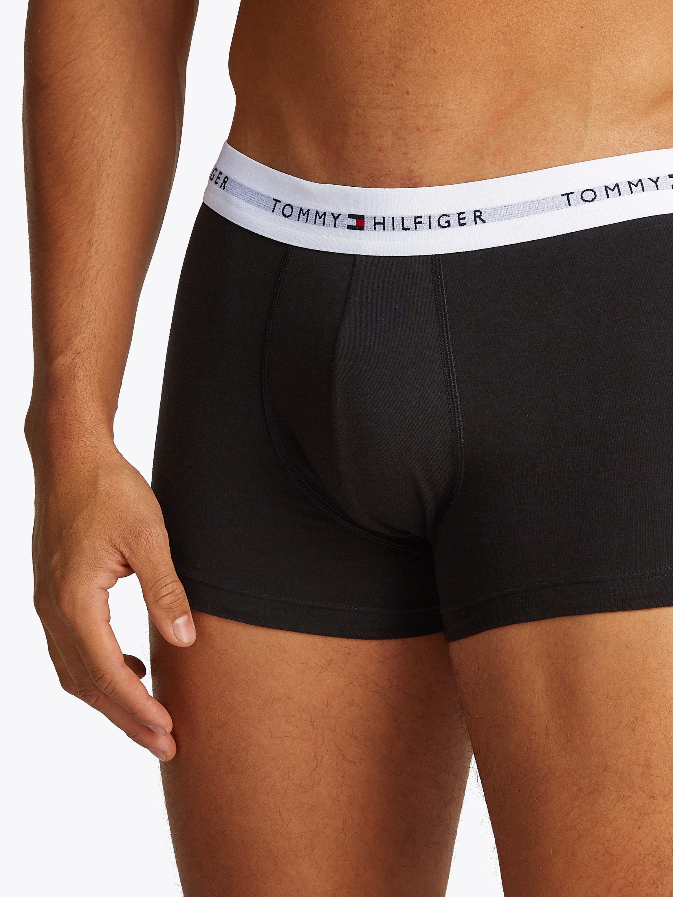 Tommy Hilfiger Underwear Boxershort 3P WB TRUNK met contrasterende logo-band (3 stuks)