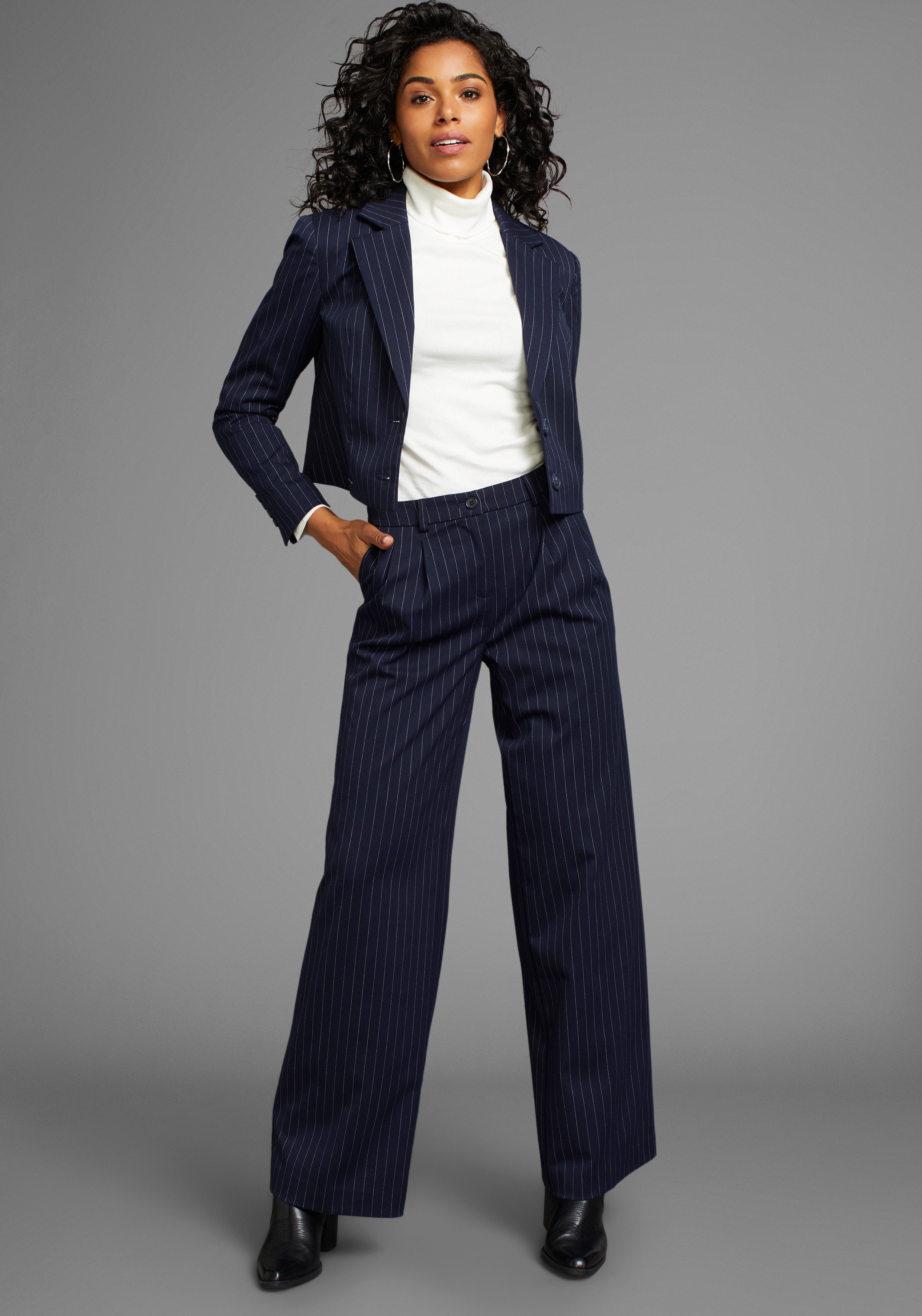 Laura Scott Pantalon met krijtstrepen