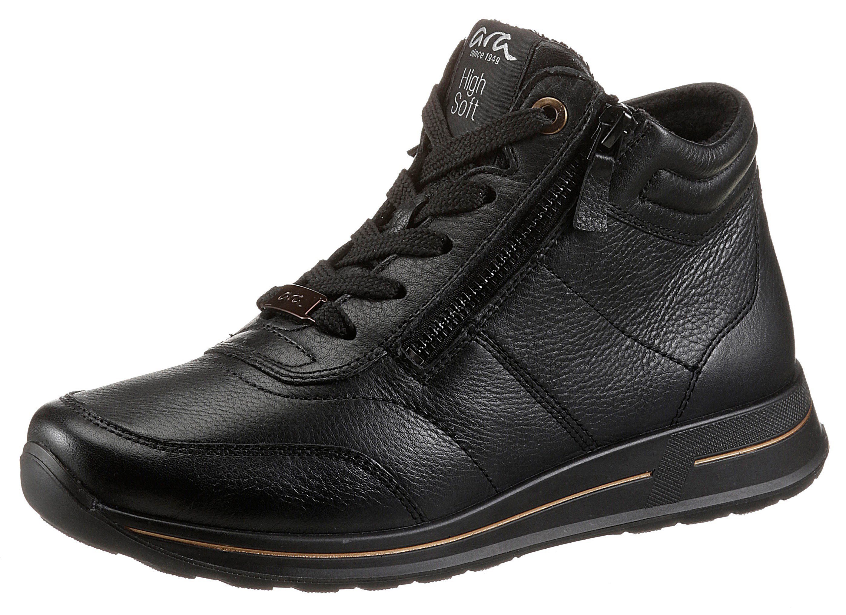 Ara Hoge veterschoenen OSAKA met rits aan beide zijden, g-breedte