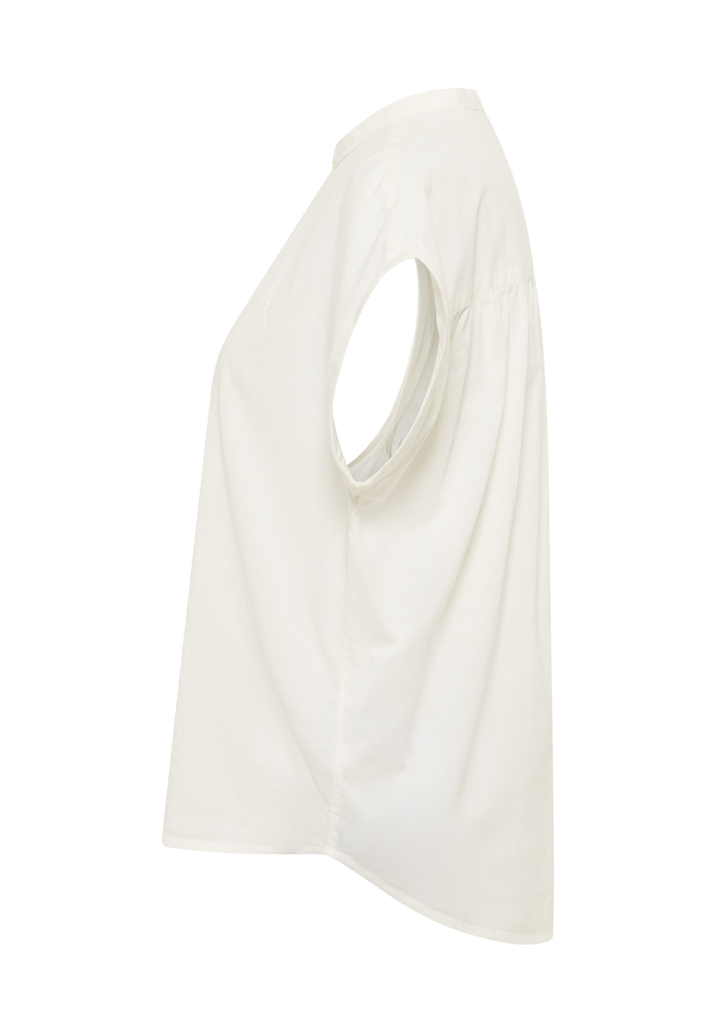 MUSTANG Blouse met korte mouwen met verborgen knoopsluiting