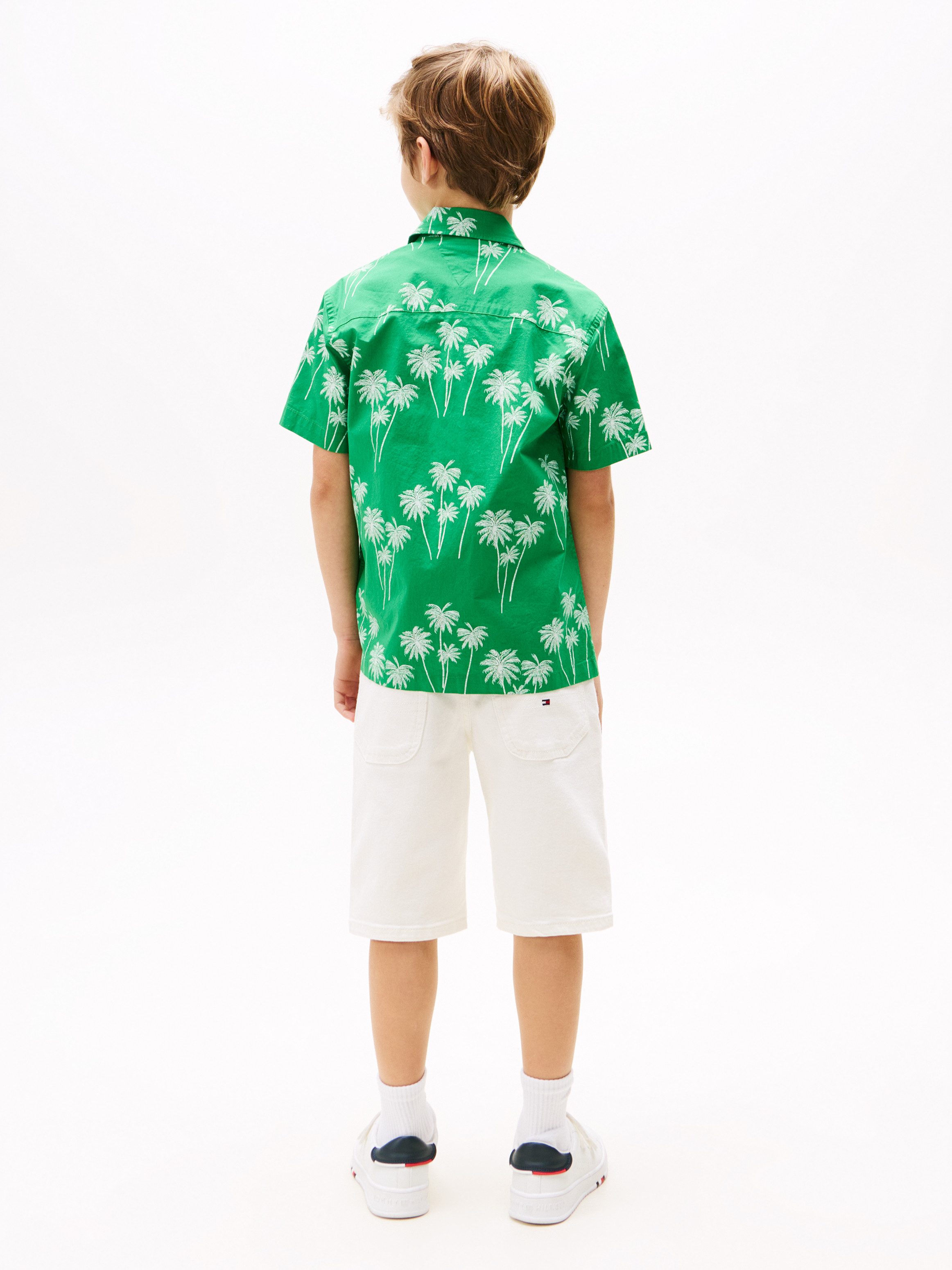 Tommy Hilfiger Shirt met korte mouwen STRETCH POPLIN PRINTED SHIRT SS