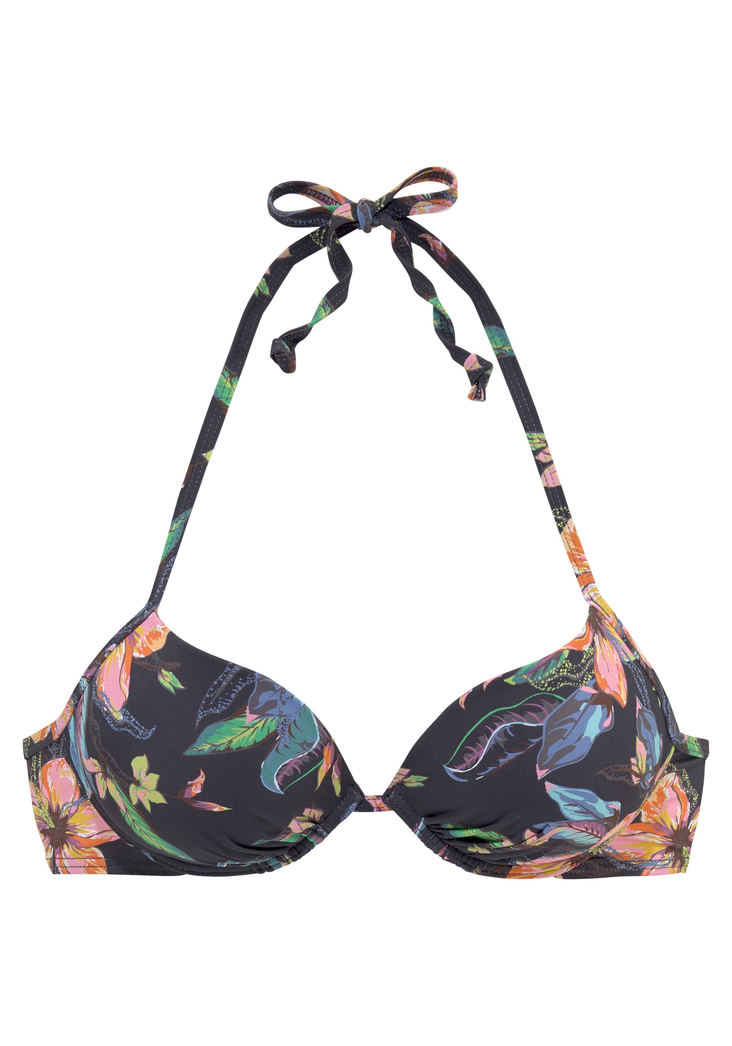Lascana Push-upbikinitop MALIA met tropische print