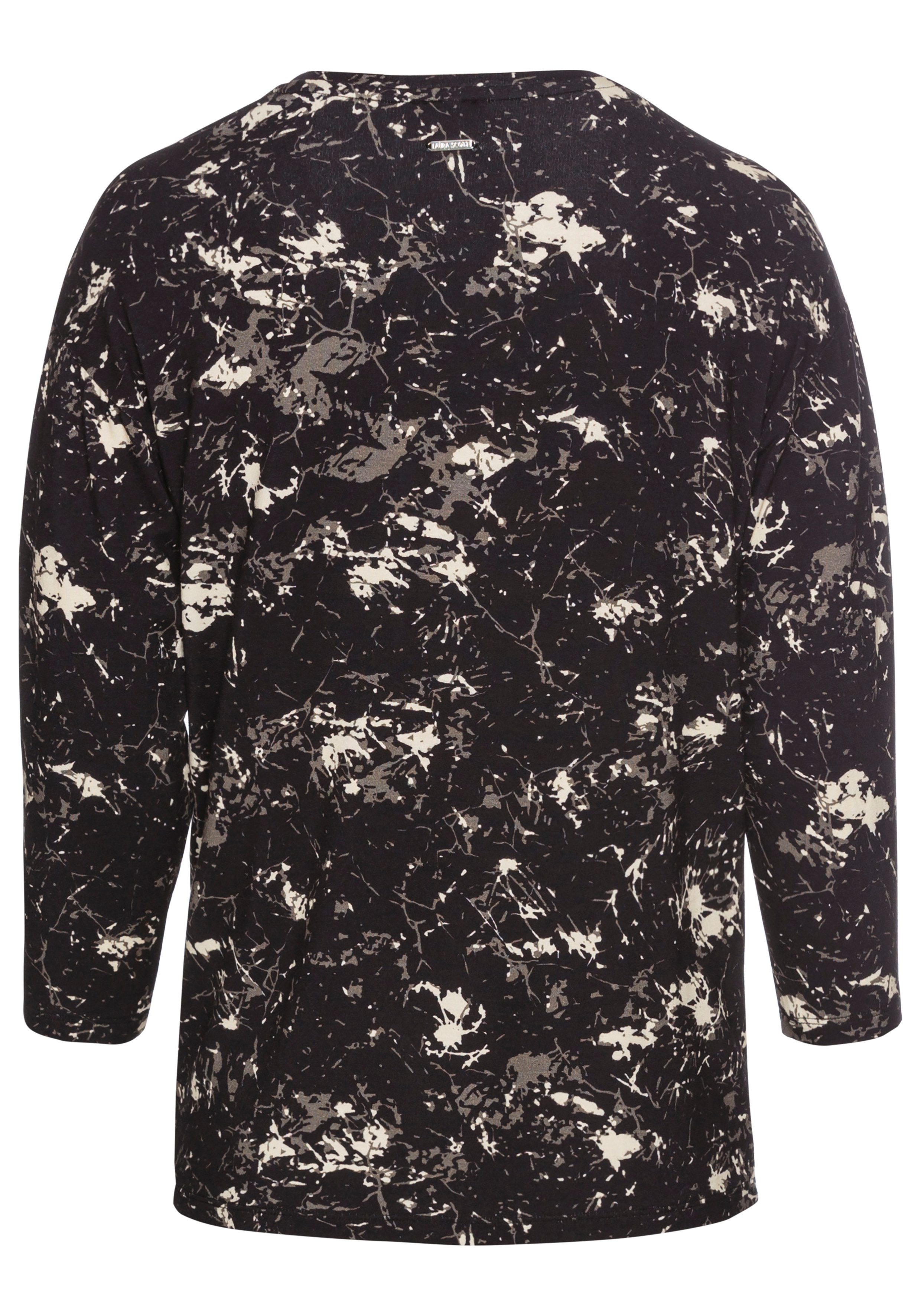 Laura Scott Shirt met 3/4-mouwen casual gesneden, bedrukt, v-hals
