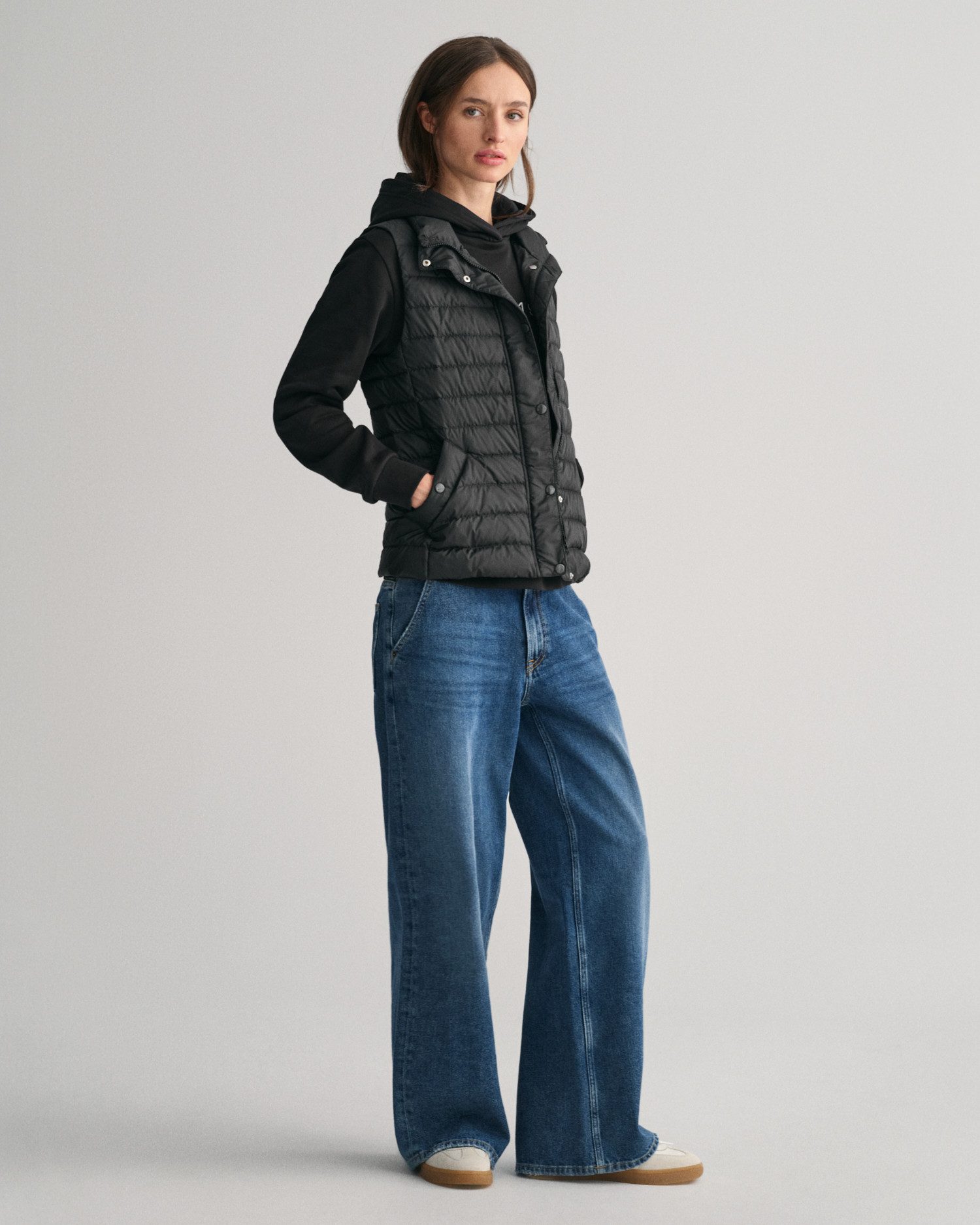 Gant Bodywarmer LIGHT DOWN VEST met logoprint op borsthoogte