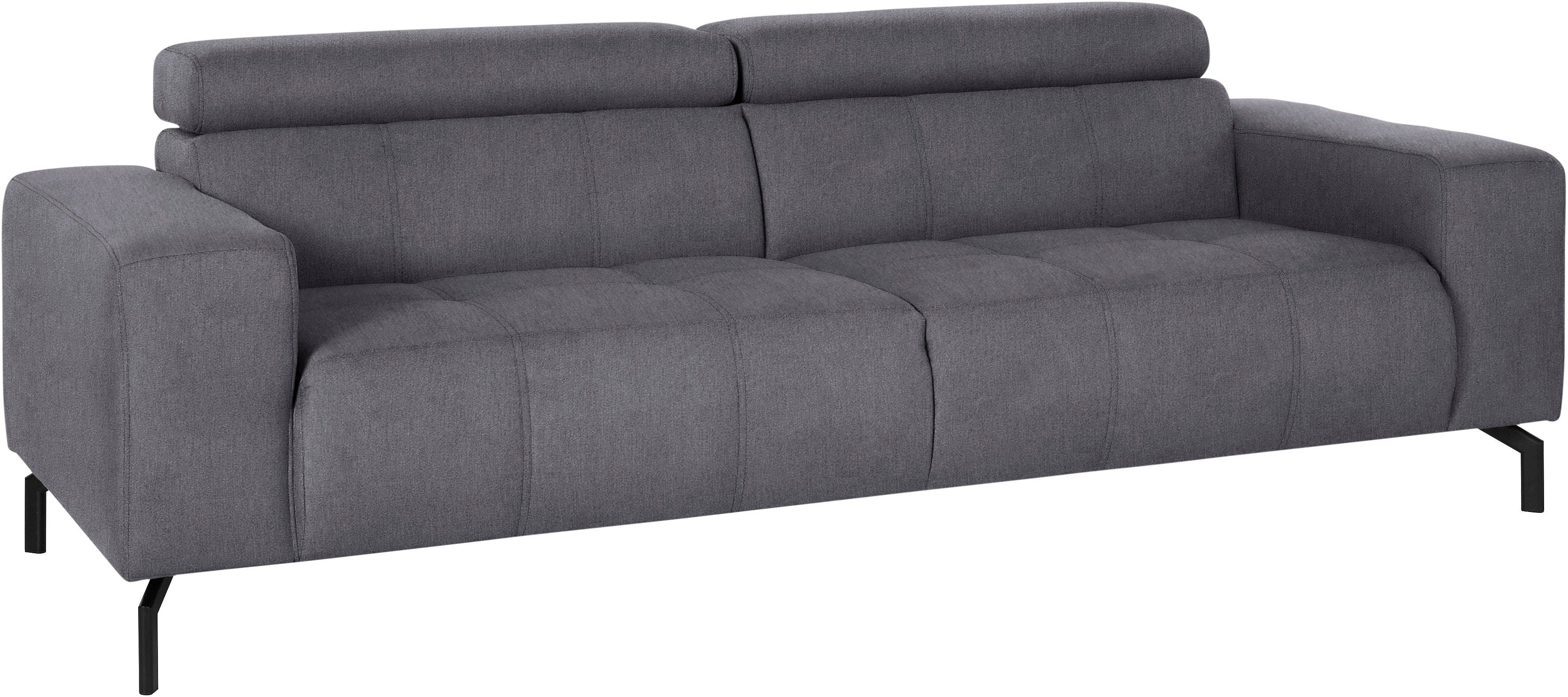 DOMO collection 2,5-zitsbank Cunelli tijdloos en elegant, moderne zitnaden als designelement,