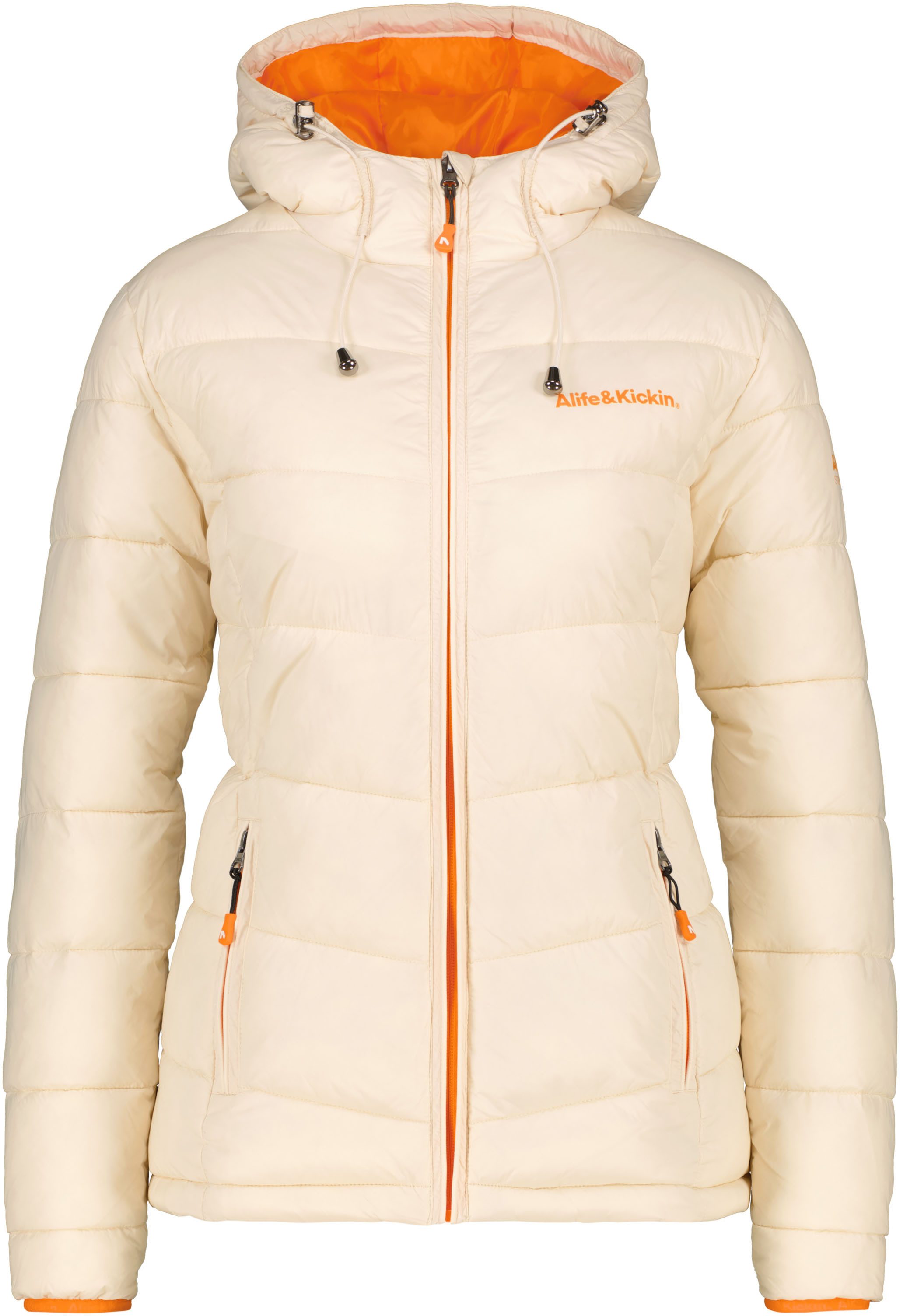 Alife & Kickin Gewatteerde jas AndriaAK lichte getailleerde tussenjas met brede stiksels en capuchon