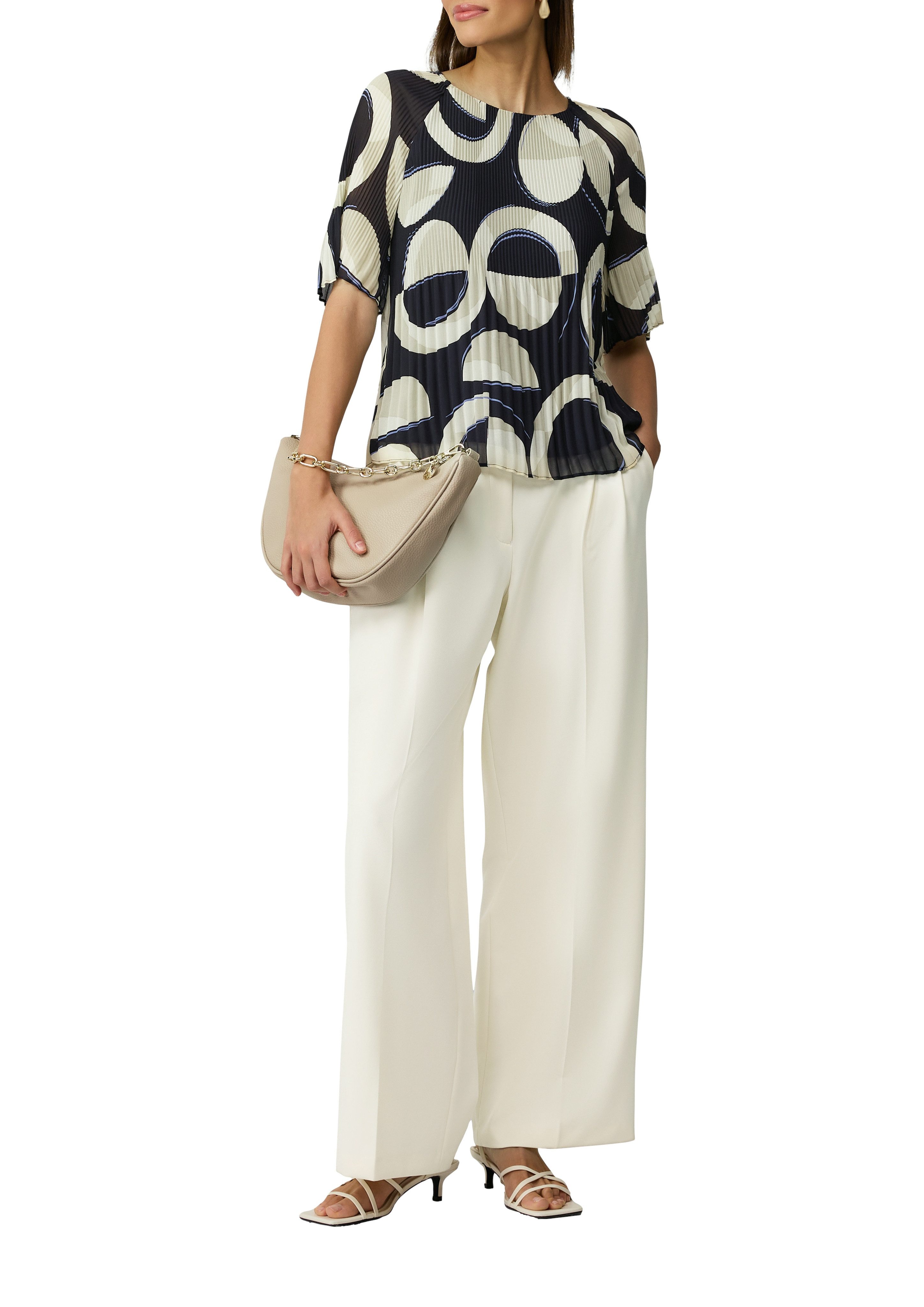 s.Oliver BLACK LABEL Blouse met korte mouwen met structuur
