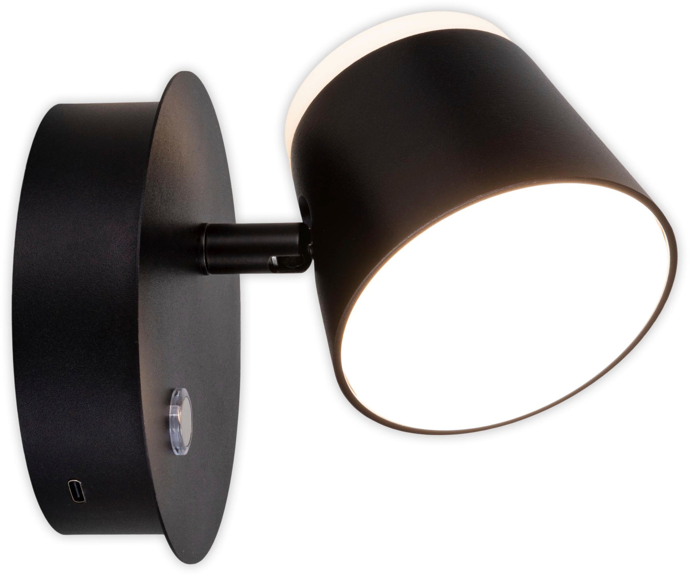 näve Led-wandlamp Tondo magnetisch, batterij opladen via usb-c kabel, dimbaar per touch, geheugen (1 stuk)