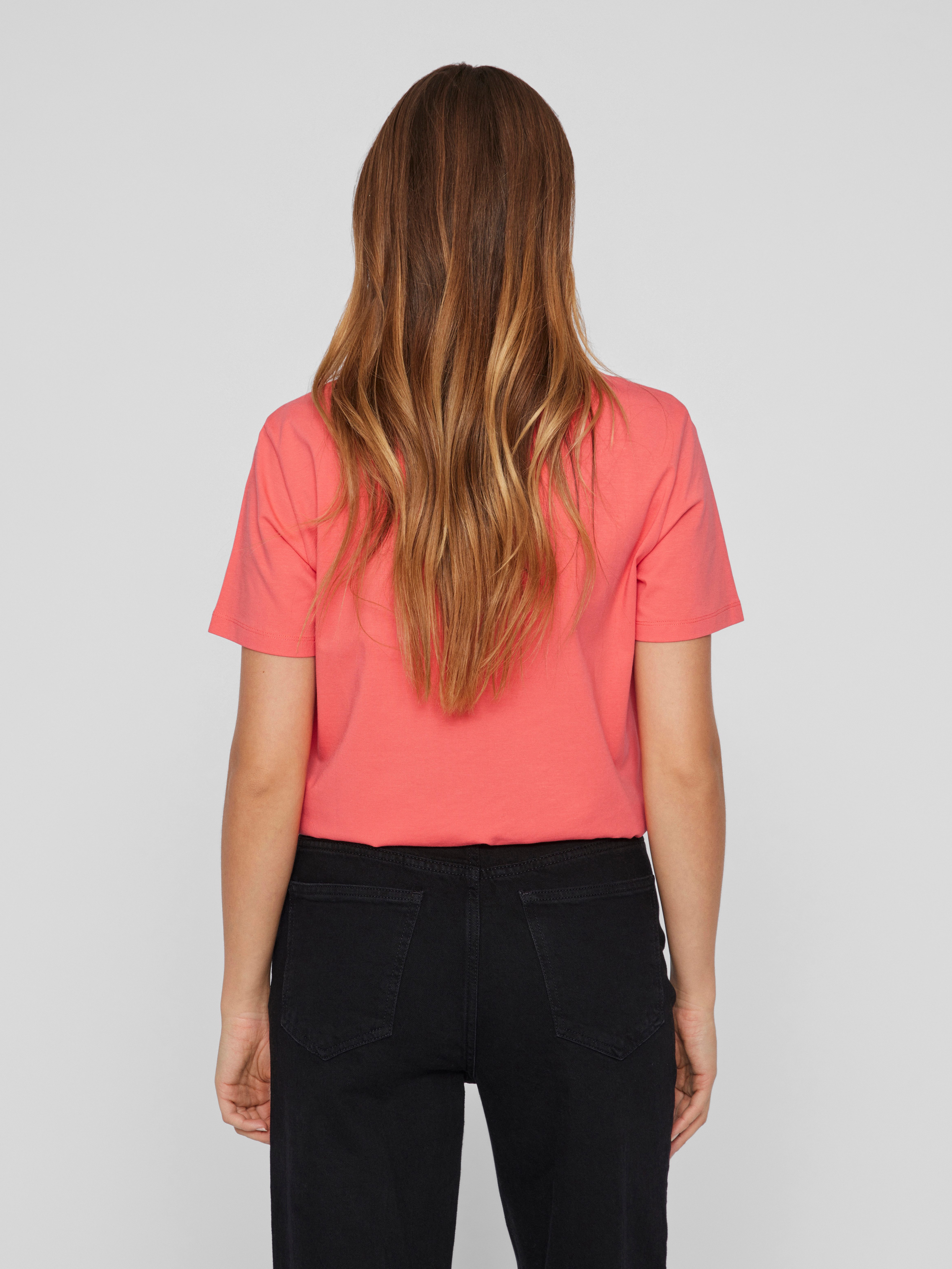 Vila Shirt met korte mouwen VINORA S/S T-SHIRT - NOOS