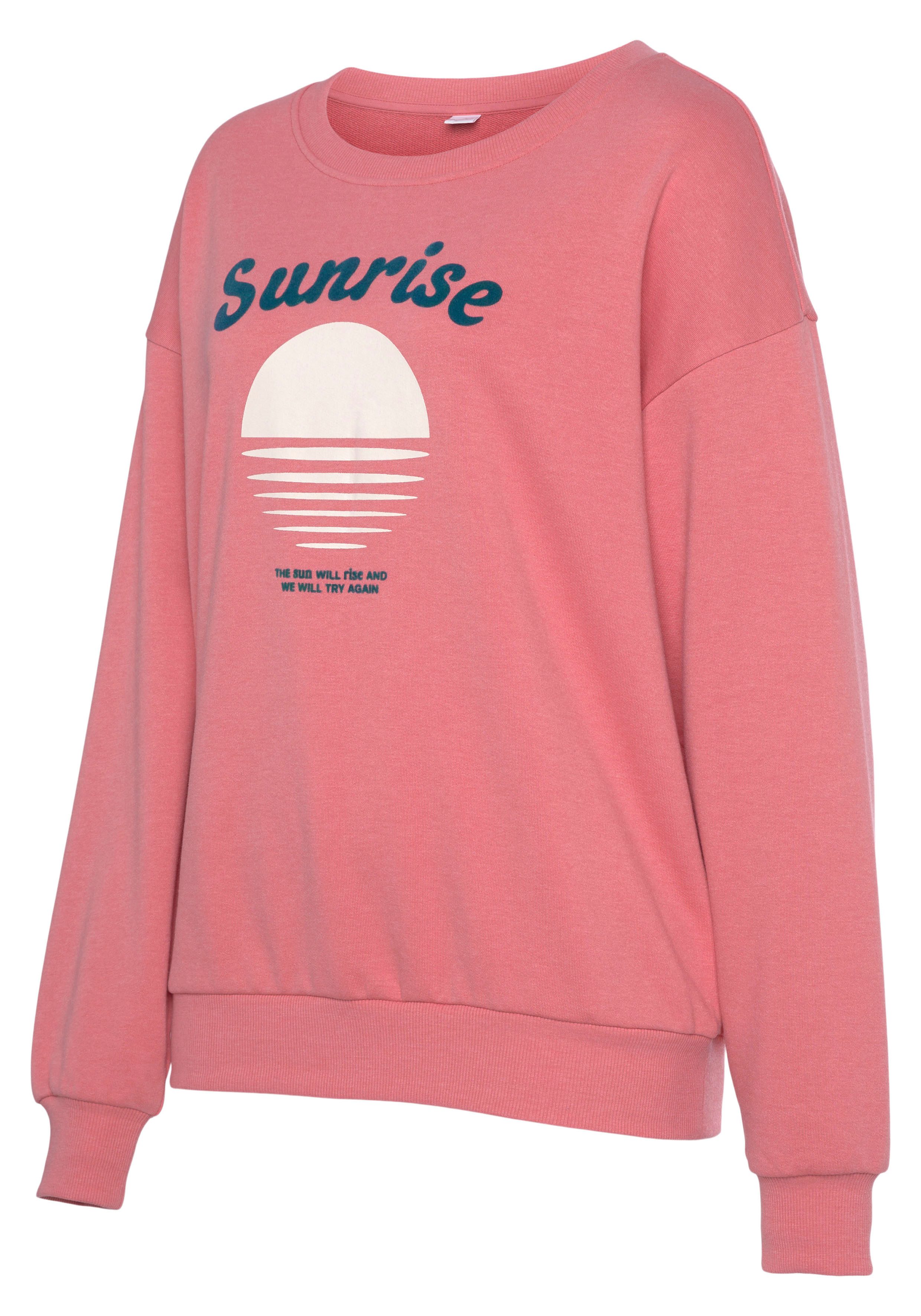 Vivance Sweater -Pullover met mooie frontprint, loungewear