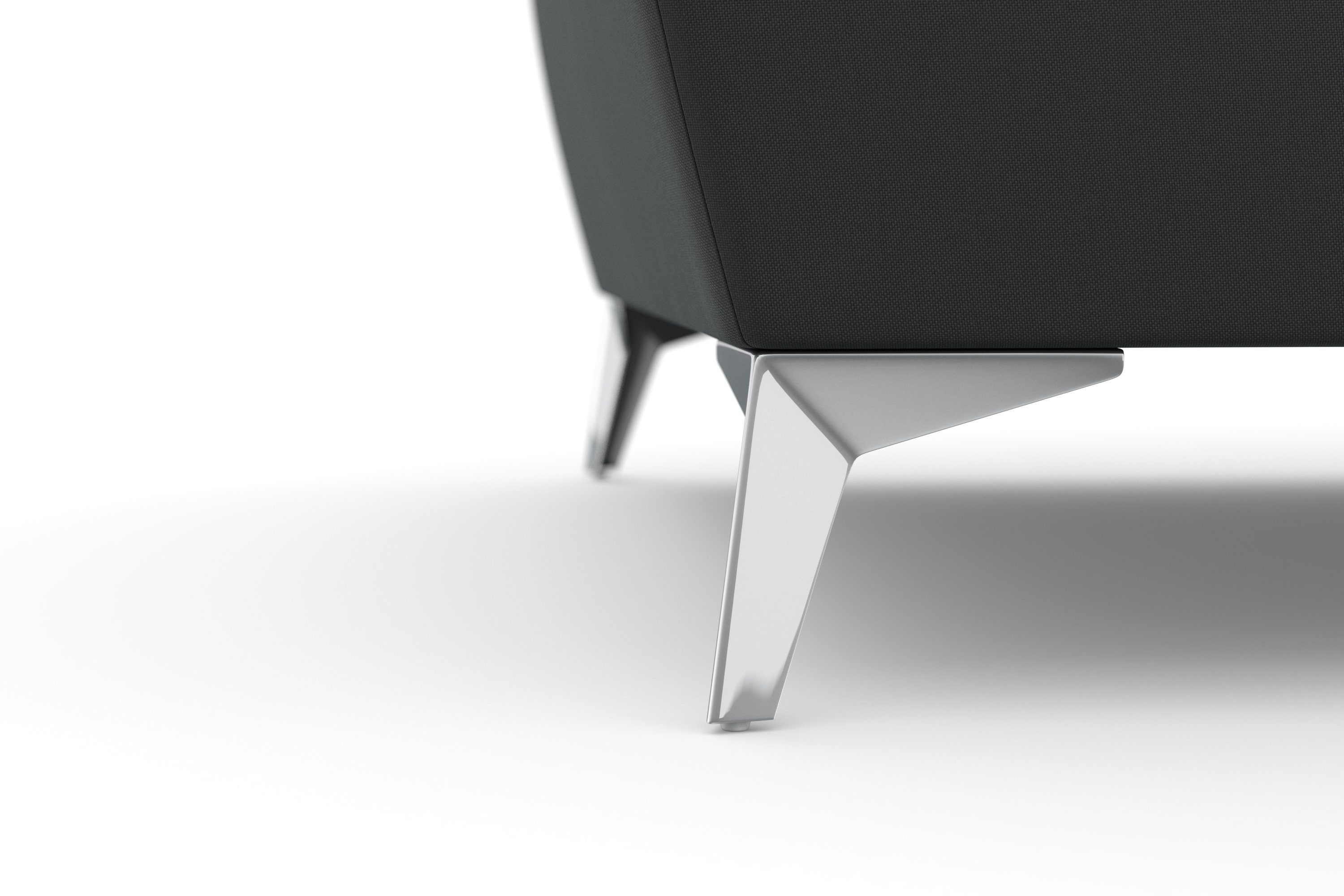 sit&more 2,5-zitsbank Latigo met hoogwaardige metalen voetjes